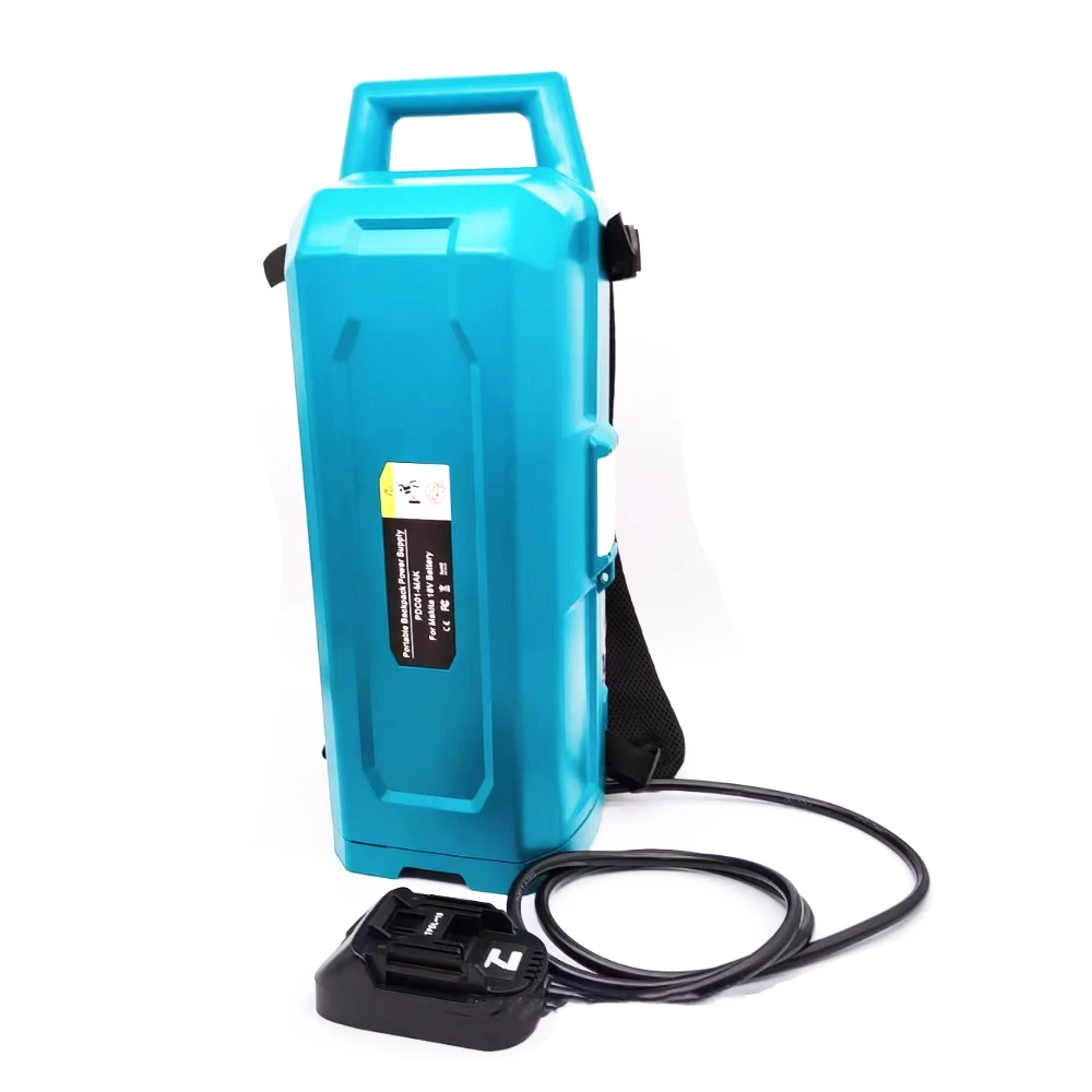 Für Makita Für Dewalt Für Bosch 18v Batterie Rucksack Tragbare Power Batterie Power Bank Für Power Werkzeuge Kapazität für vier Image