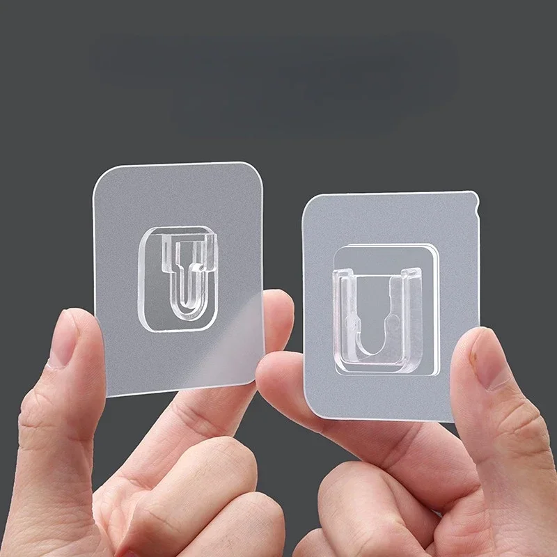 Doppelseitig klebende Wandhaken, transparente Mehrzweck-Haken, wasserdichte Kleidung, Hüte, Handtuchhaken, Küche, Bad, Türhaken