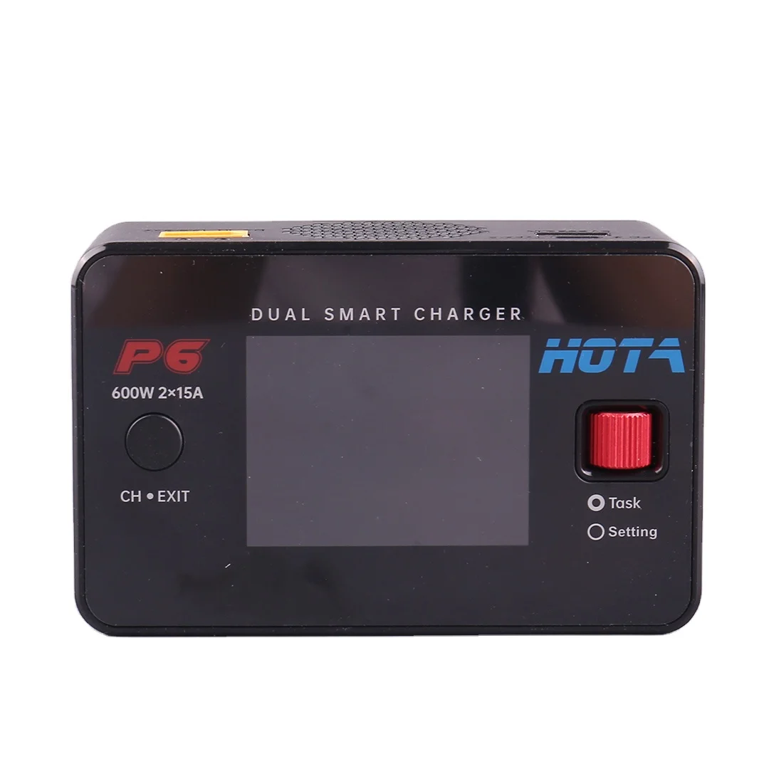 HOTA P6 Dual Smart Ladegerät AC240W DC600W 15A für Lipo LiIon NiMH Akku mit Typ-C iPhone Samsung Laden Image