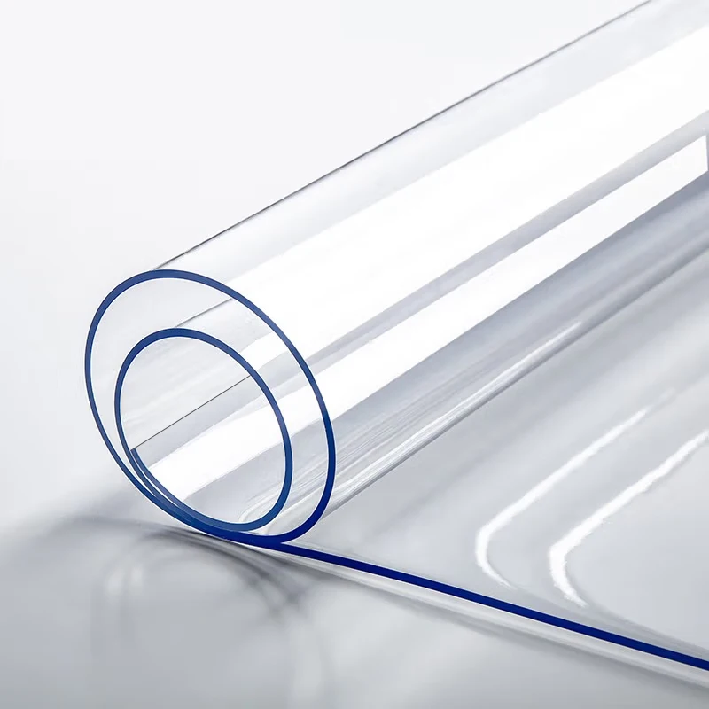 PVC Transparenter Tischschutz 0,7mm Dick Wasserdichter Ölbeständiger Schutz für Küchentisch und Esstisch Ideal für Zuhause & Büro