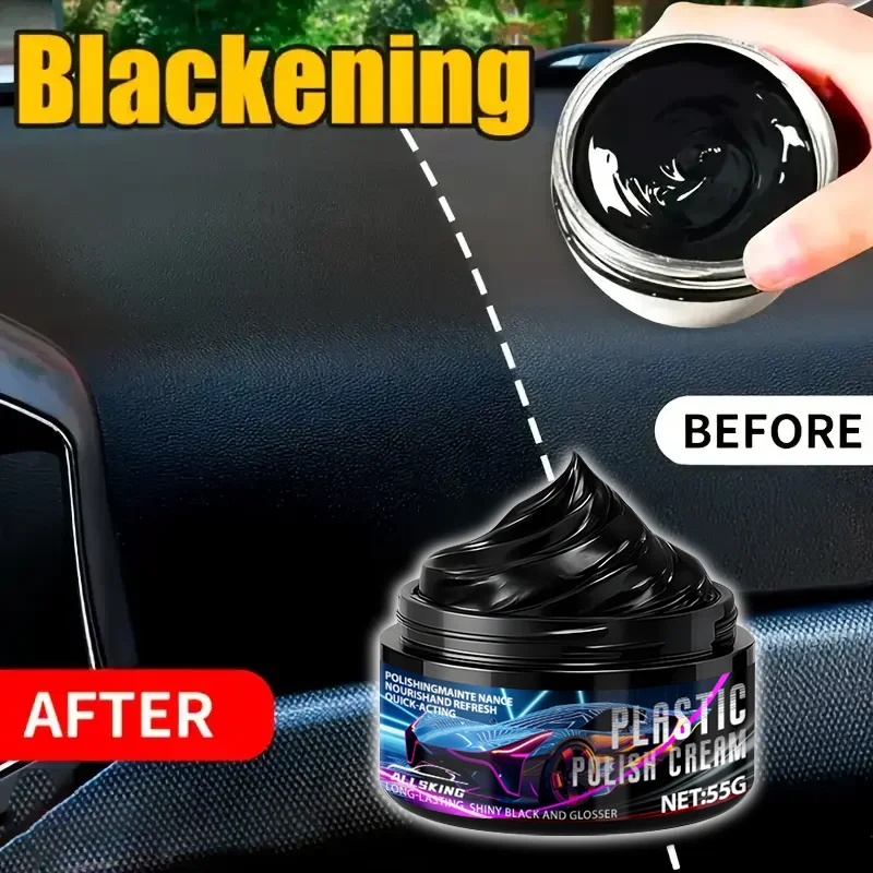 Allzweck-Leder- und Kunststoff-Reparatur-Polierwachs - Innenraum-Auffrischungscreme für Leder und Gummi Image