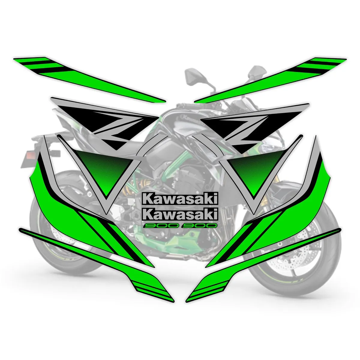 Motorradaufkleber, Kawasaki Z900 SE F 2022, Original-Autoaufkleber, wasserdichter Aufkleber für das ganze Fahrzeug, reflektierender Autoaufkleber Image