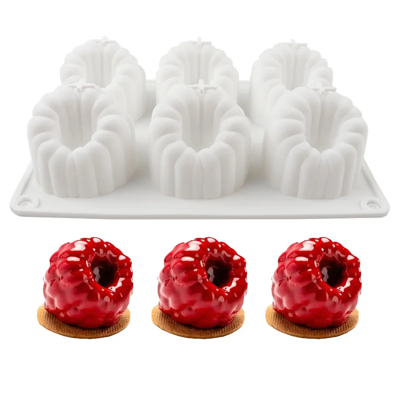 1Pc Himbeere Erdbeere Form Silikon Mousse Form Schokolade Kuchen Dekoration Fondant Desserts Backformen für Bäckerei Hause Image