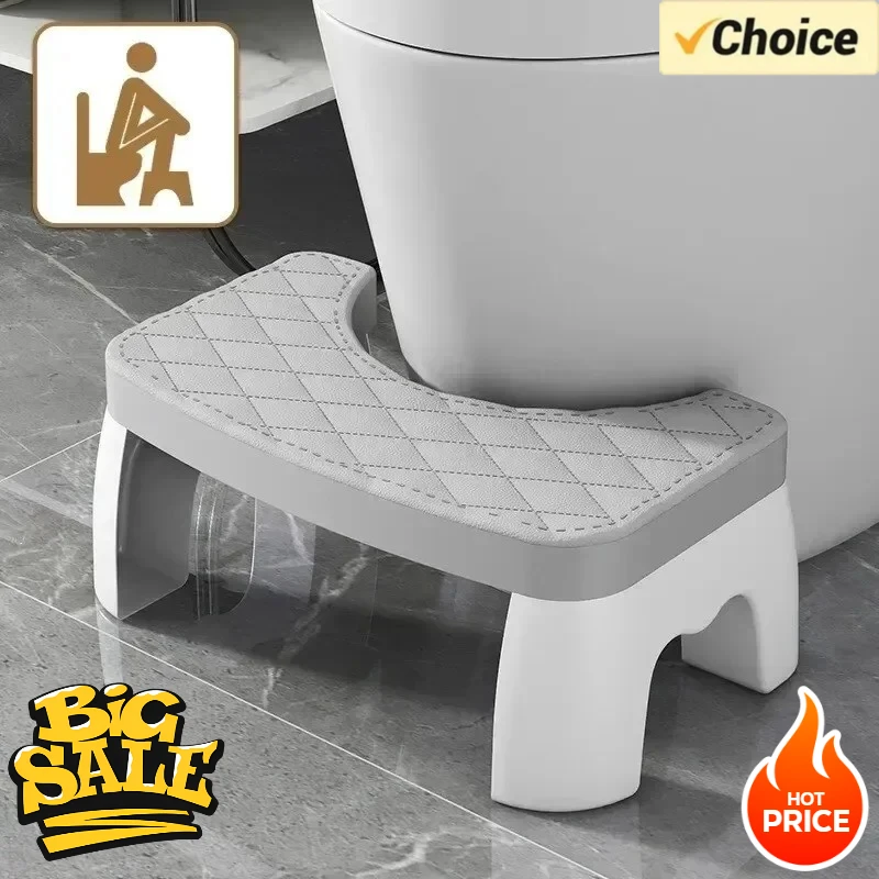 1 Stück Erwachsenen-Toilettenhocker aus Kunststoff, Rutschfest, für Ältere, Kinder und Schwangere im Badezimmer, Hocker für Hocktoiletten