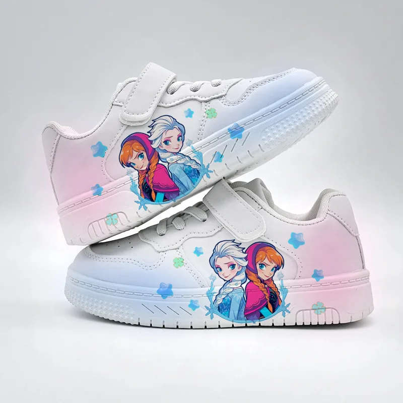 Kinder Disney Prinzessin Elsa Freizeitschuhe Kinder Mode Design Frozen Sportschuhe Jungen Anti-Rutsch Outdoor Atmungsaktive Turnschuhe