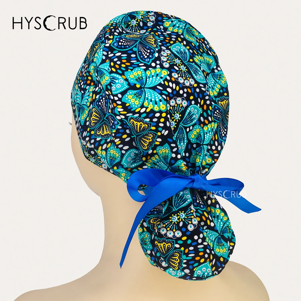 Hochwertige medizinische Kopfbedeckung für langen und kurzen Haar, geeignet für OP-Mediziner, mit Haarschlaufe. Image