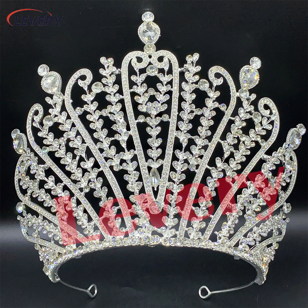 Levery Kristall-Tiaras für Frauen, Hochzeits-Tiaras und Kronen für Frauen, Tiaras für Geburtstagsfeier, Prinzessinnenkrone, Haarschmuck Image