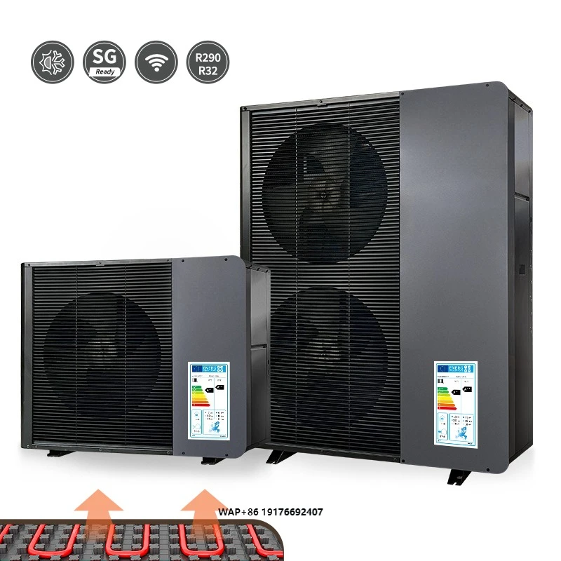 9 kW 13 kW 16 kW 20 kW 23 kW 26 kW Monoblock EVI R290 R32 Heizung & Kühlung & DHW für Haushalt ERP A+++ DC-Inverter-Wärmepumpe Image