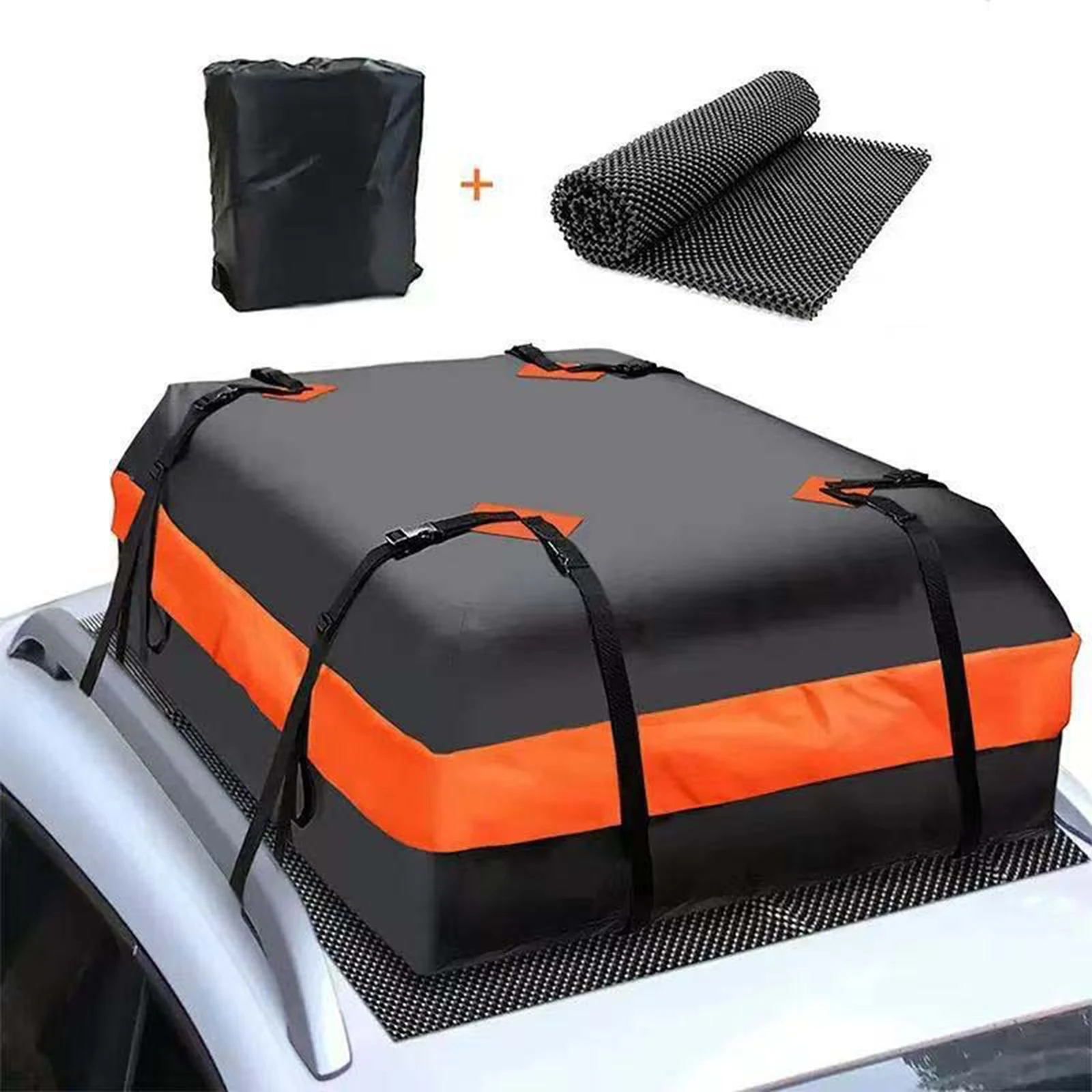 Universelle Auto-Dachgepäcktasche Wasserdicht 420D Oxford-Gewebe mit Rutschfester Matte Dach-Aufbewahrungstasche für SUV LKW Van C Image