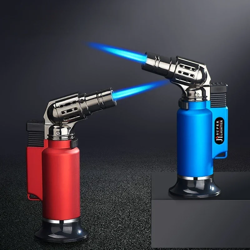 Schweißen Küche Feuerzeug Turbo Gas Feuerzeug Taschenlampe Leistungsstarke Flamme Metall Winddicht Spray Jet Gun Zigarre Zubehör Zünder Feuerzeuge Image