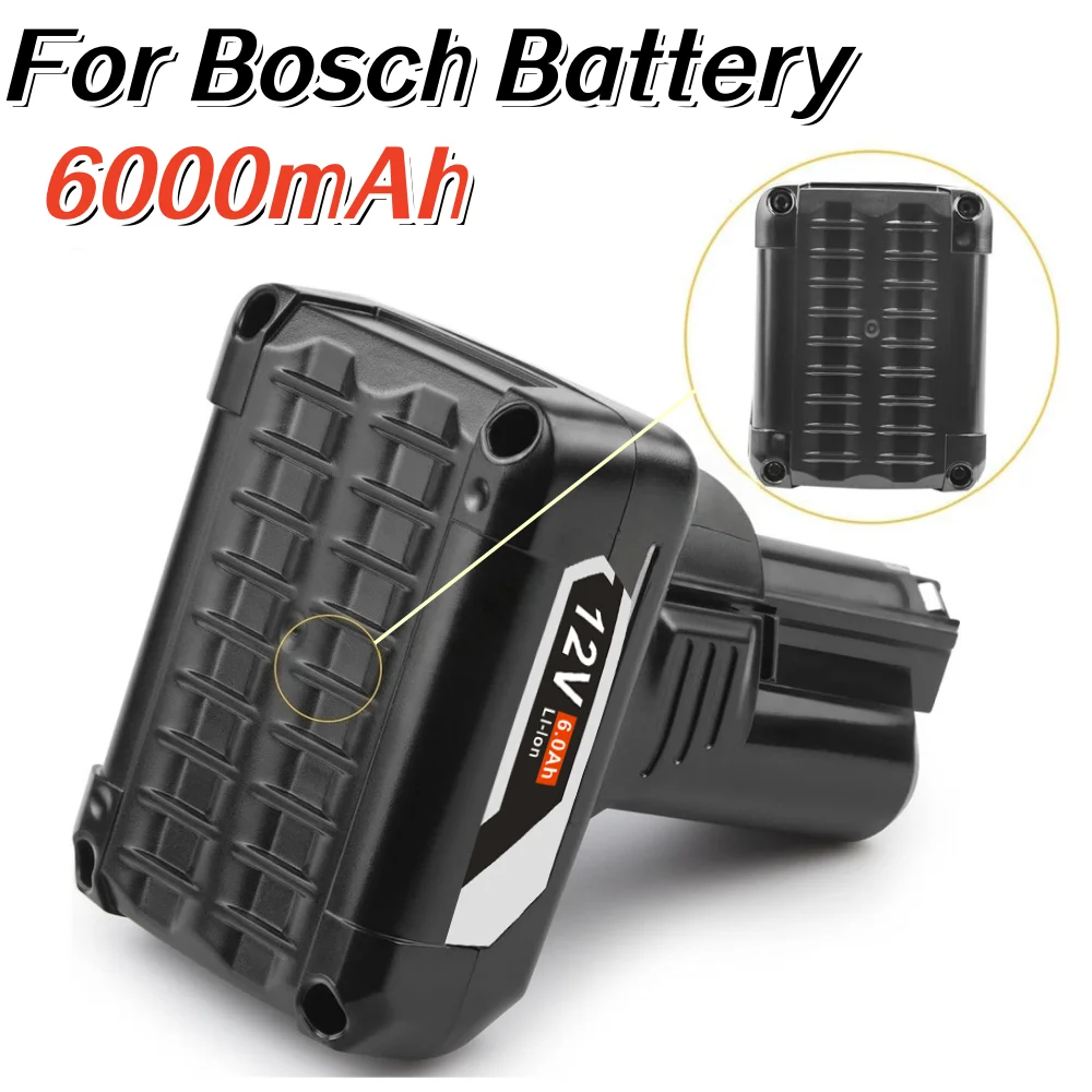 6,0 Ah Hochleistungsakku für Bosch 10,8 V/12 V Elektrowerkzeuge BAT411 BAT412 BAT413A BAT420 GSR10.8 GSR12V-LI GDR10.8-LI. Image