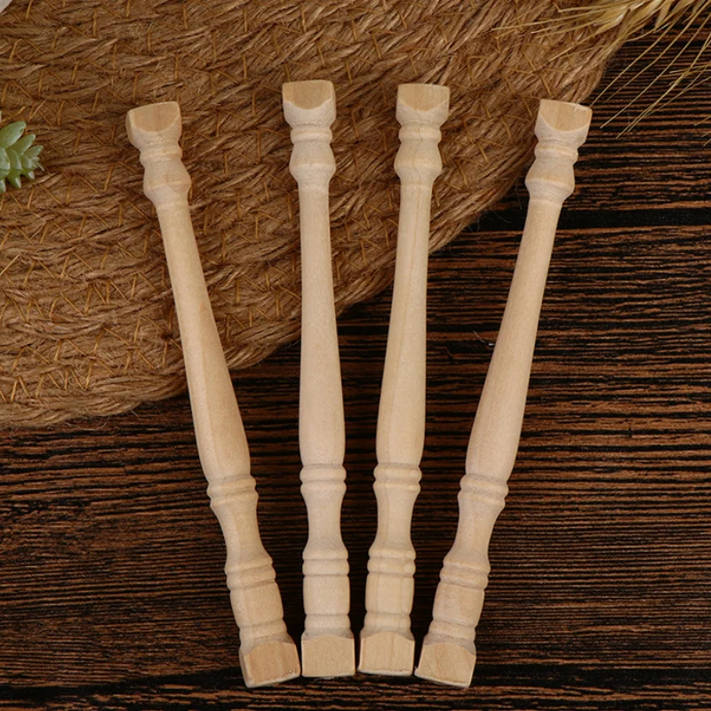 4 Stück/Set 1:12 Puppenhaus Miniatur Holz Römische Säulen Modell Möbel Spielzeug Image