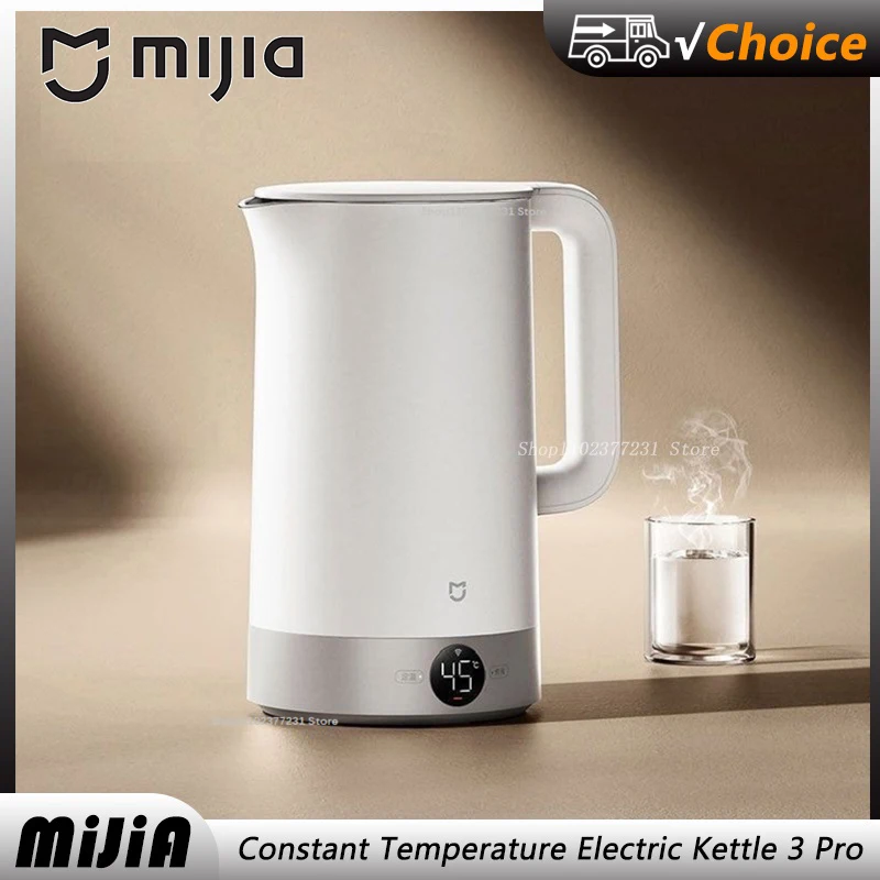 Mijia Wasserkocher mit konstanter Temperatur 3 Pro, 24-Stunden-Isolierung, 316L Edelstahl, 1800W Schnellheizung, 2L, Mi App Image