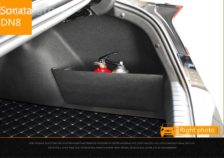 2PC Auto Stamm Seite lagerung organizer für Hyundai Sonata DN8 2020 2021 + Auto stamm lagerung platte zubehör Änderung Image