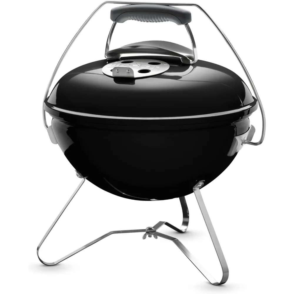 Emaille-Grill 37cm Mit Holzkohle Ideal Für Familienfeiern Und Garten Image