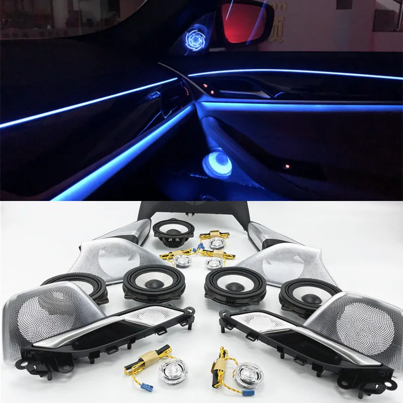 Leuchtende 11-Farben-LED-Lichtabdeckung für BMW G30 G31 G38 5er-Serie Hochwertige Nachtsicht-Hochtöner-Audiohupe Autolautsprecher Image