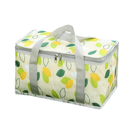 Insulated Picnics Bag with Zippers Top Reusable Beach Coolers Bag Large Capacity Insulated Camping Coolers Storage Bag