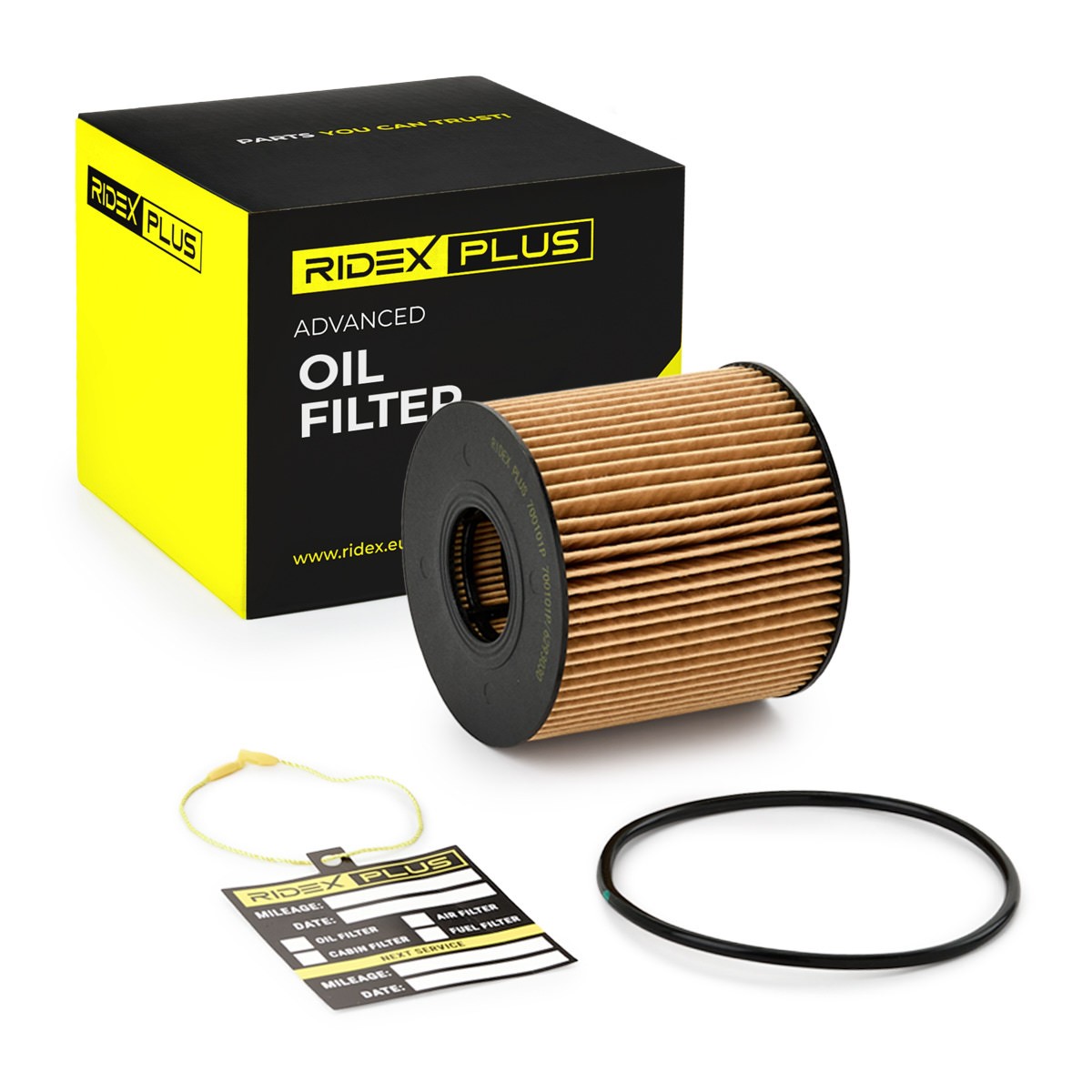 RIDEX PLUS Ölfilter VW,MERCEDES-BENZ,OPEL 7O0101P 1520900Q0B,1520900QAA,4506039 Motorölfilter,Filter für Öl 8200004835,8200554956,09201435,93184133 Image