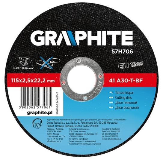 GRAPHITE Trennscheibe, Winkelschleifer 57H706 Image