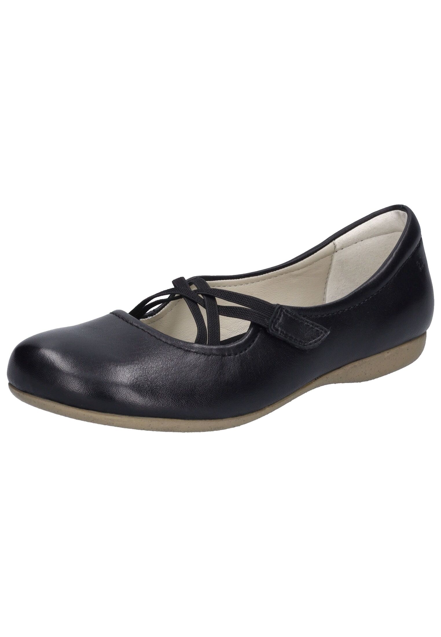 Ballerina JOSEF SEIBEL "Josef Seibel Ballerinas Leder", Damen, Gr. 40, schwarz, Leder, Schuhe Ballerina