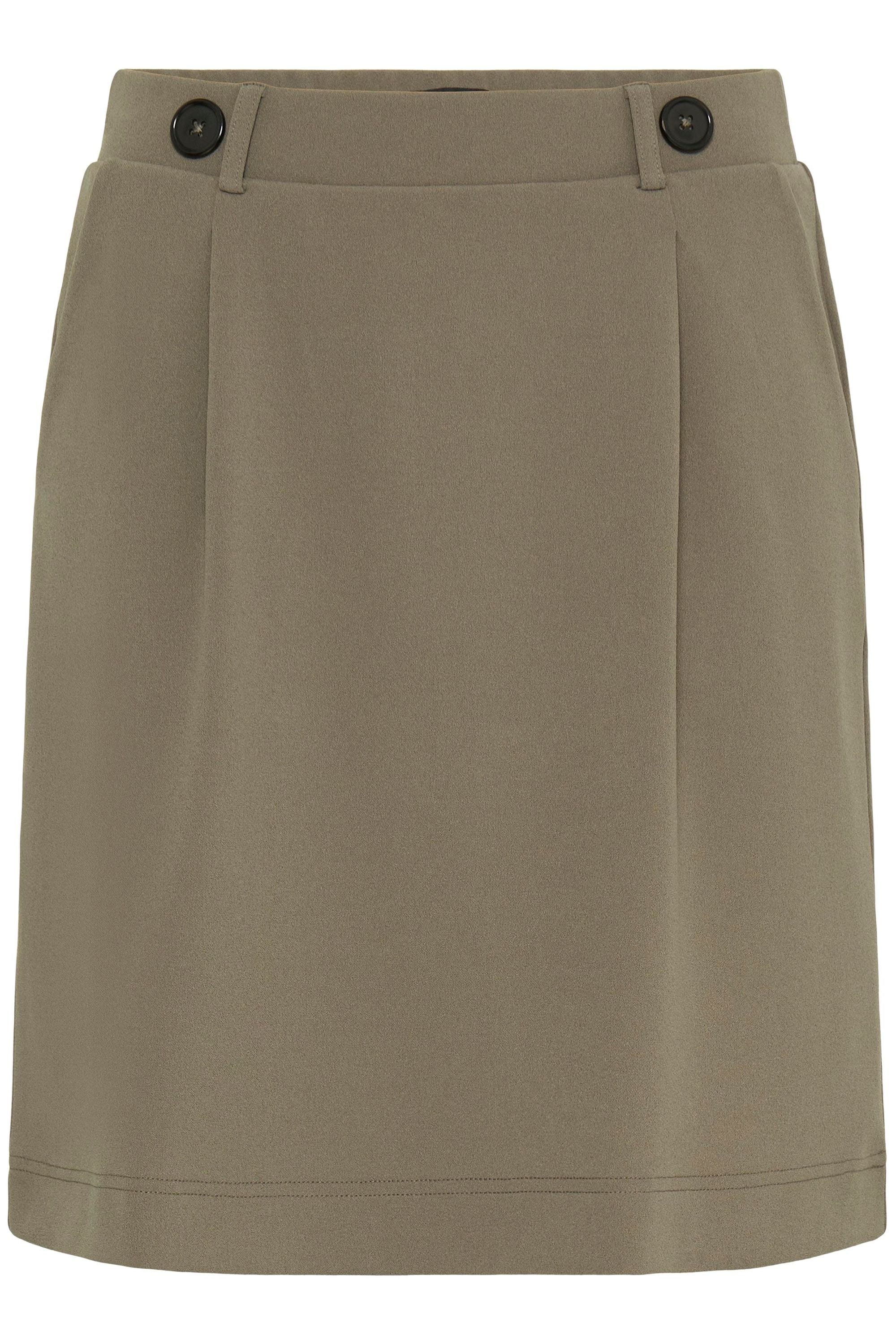 Minirock OXMO "Minirock BMMTAYRA SKIRT", Damen, Gr. XL, braun (bungee cord), Obermaterial: 95% Polyester PES. 5% Elasthan EL., Röcke Minirock