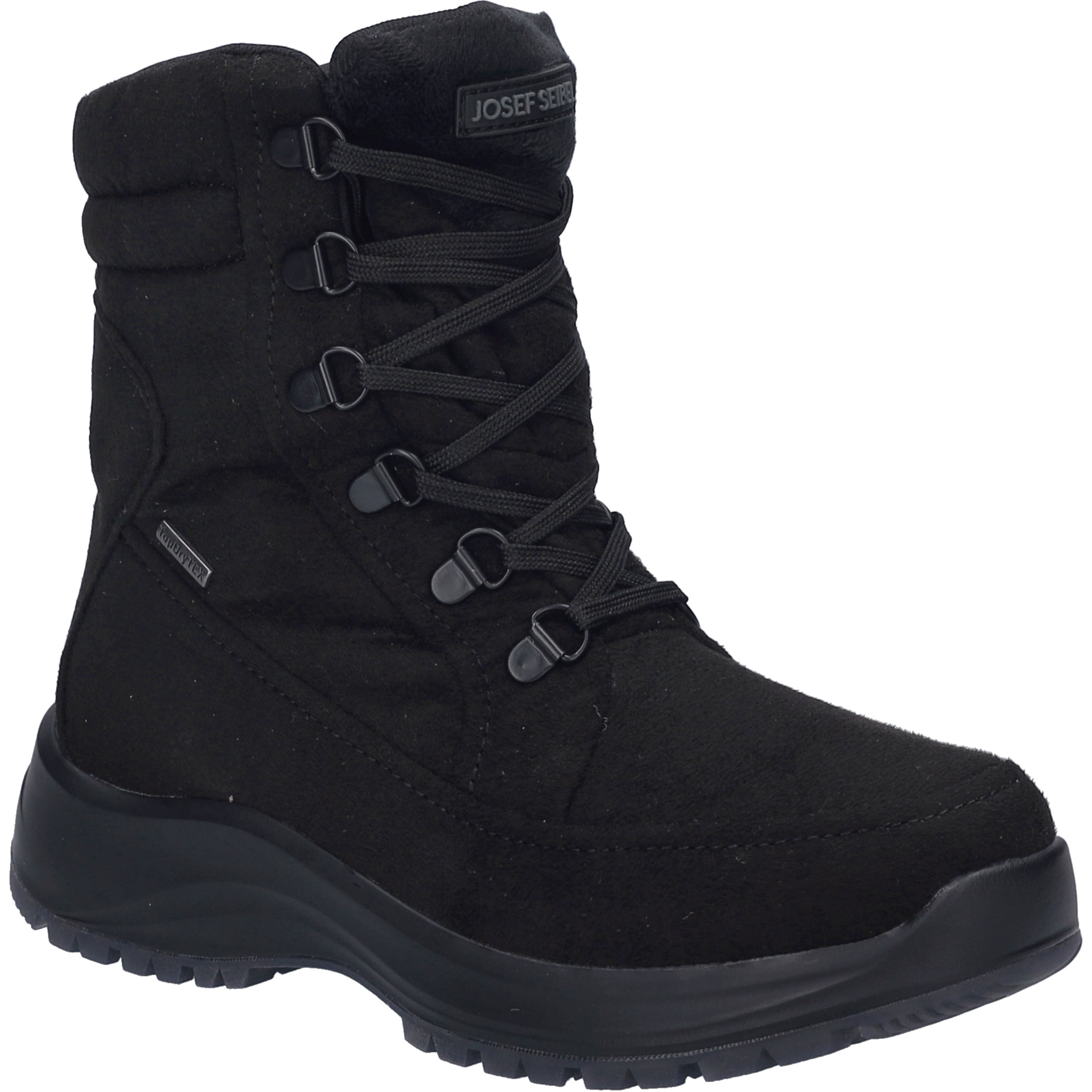 Stiefel JOSEF SEIBEL "Colorado 51, schwarz", Damen, Gr. 38, schwarz, Obermaterial: 100% Textilmaterial TEXMAT., Schuhe Stiefel