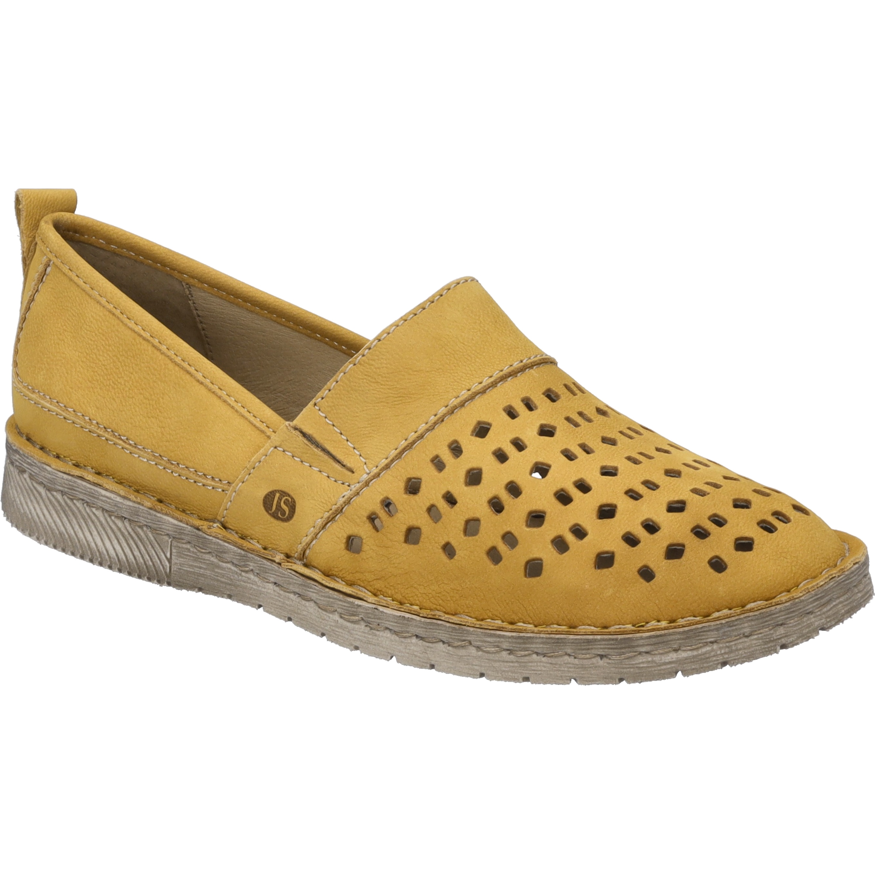 Slipper JOSEF SEIBEL "Sofie 27, gelb", Damen, Gr. 37, gelb, Obermaterial: 100% Rindsleder Leather cow., Schuhe Slipper