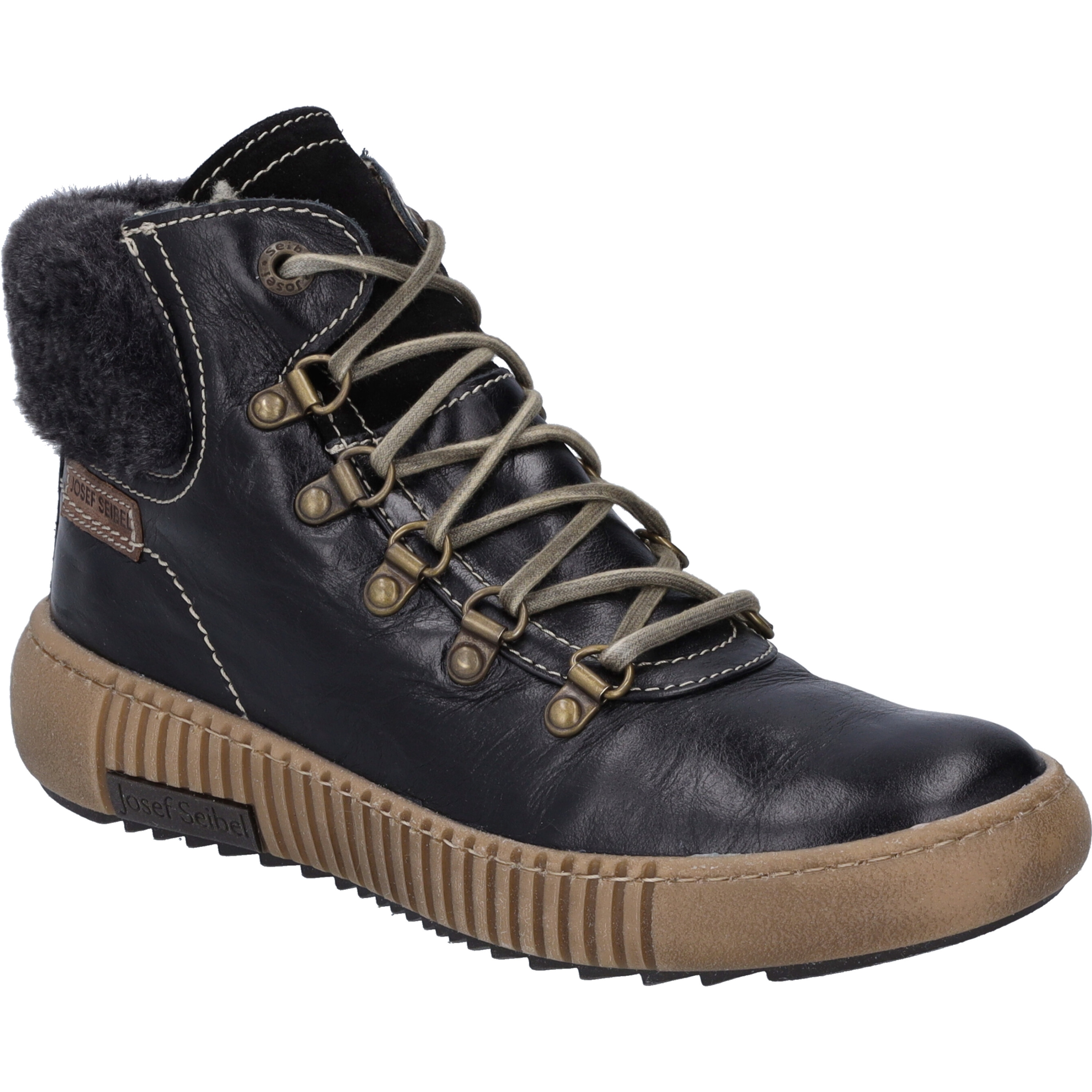 Stiefelette JOSEF SEIBEL "Maren 17, schwarz-multi", Damen, Gr. 39, schwarz (schwarz, multi), Obermaterial: 80% Rindsleder Leather cow. 20% Textilmaterial TEXMAT., Schuhe Stiefelette