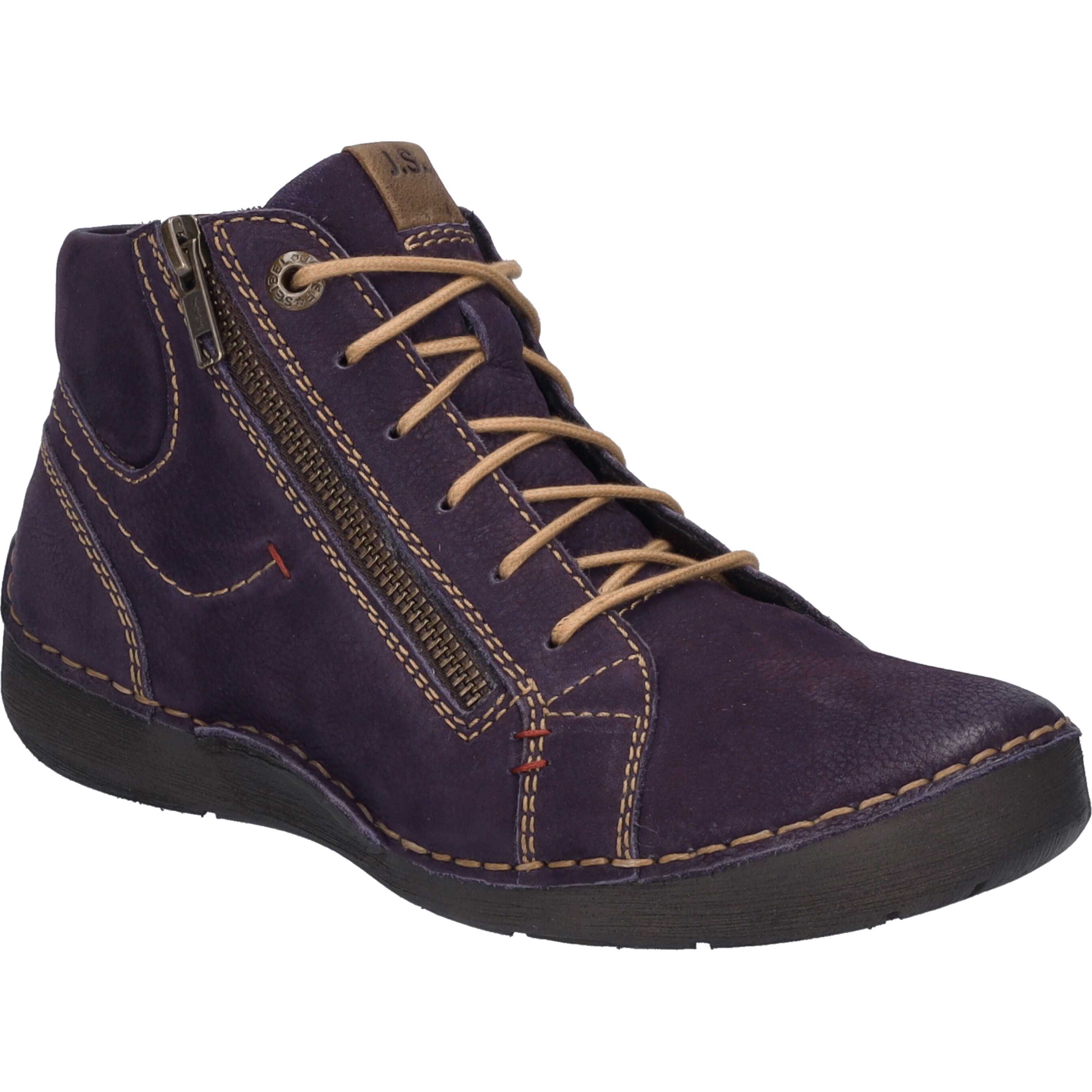 Stiefelette JOSEF SEIBEL "Fergey 67, purple", Damen, Gr. 41, lila, Obermaterial: 100% Rindsleder Leather cow., Schuhe Stiefelette