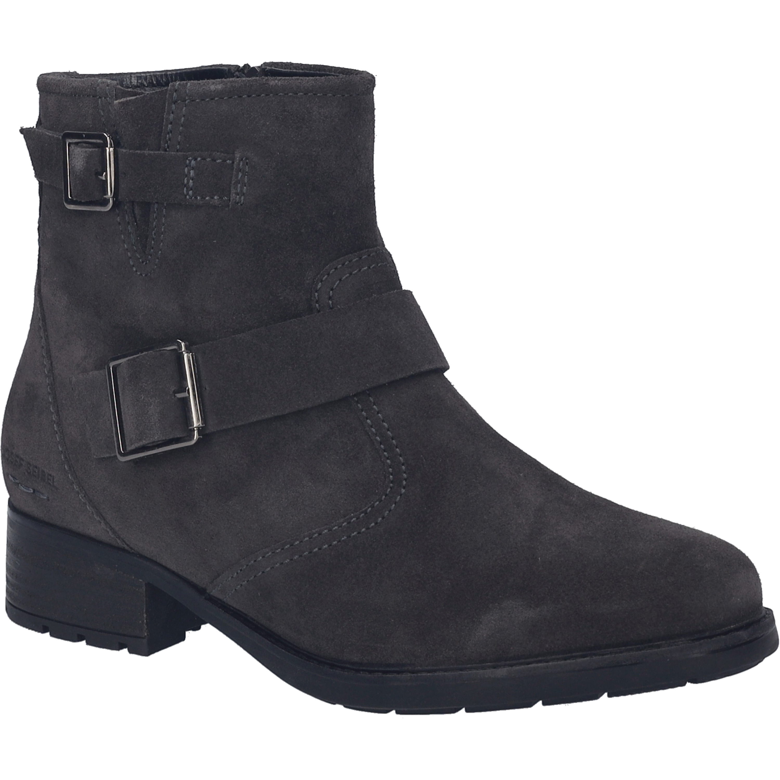 Stiefelette JOSEF SEIBEL "Kate 21, titan", Damen, Gr. 45, grau (titan), Obermaterial: 100% Rindsleder Leather cow., Schuhe Stiefelette