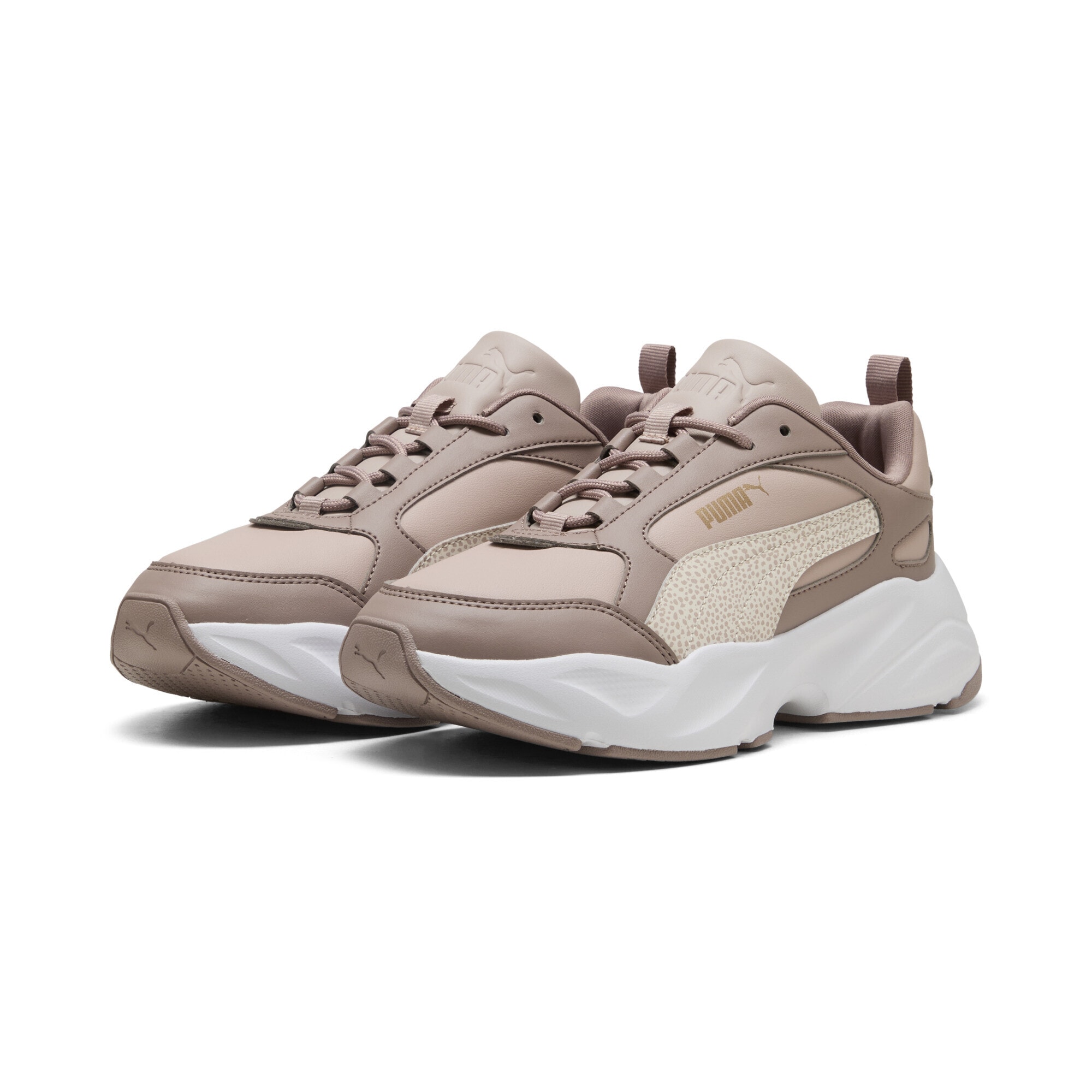 Sneaker PUMA "Cassia 2.0 Topcat Sneakers Damen", Damen, Gr. 39, rose latte frosted ivory sandstone beige weiß, Obermaterial: Synthetik, Textil; Futter: Textil; Innensohle: Textil; Laufsohle: Gummi, Schuhe Sneaker