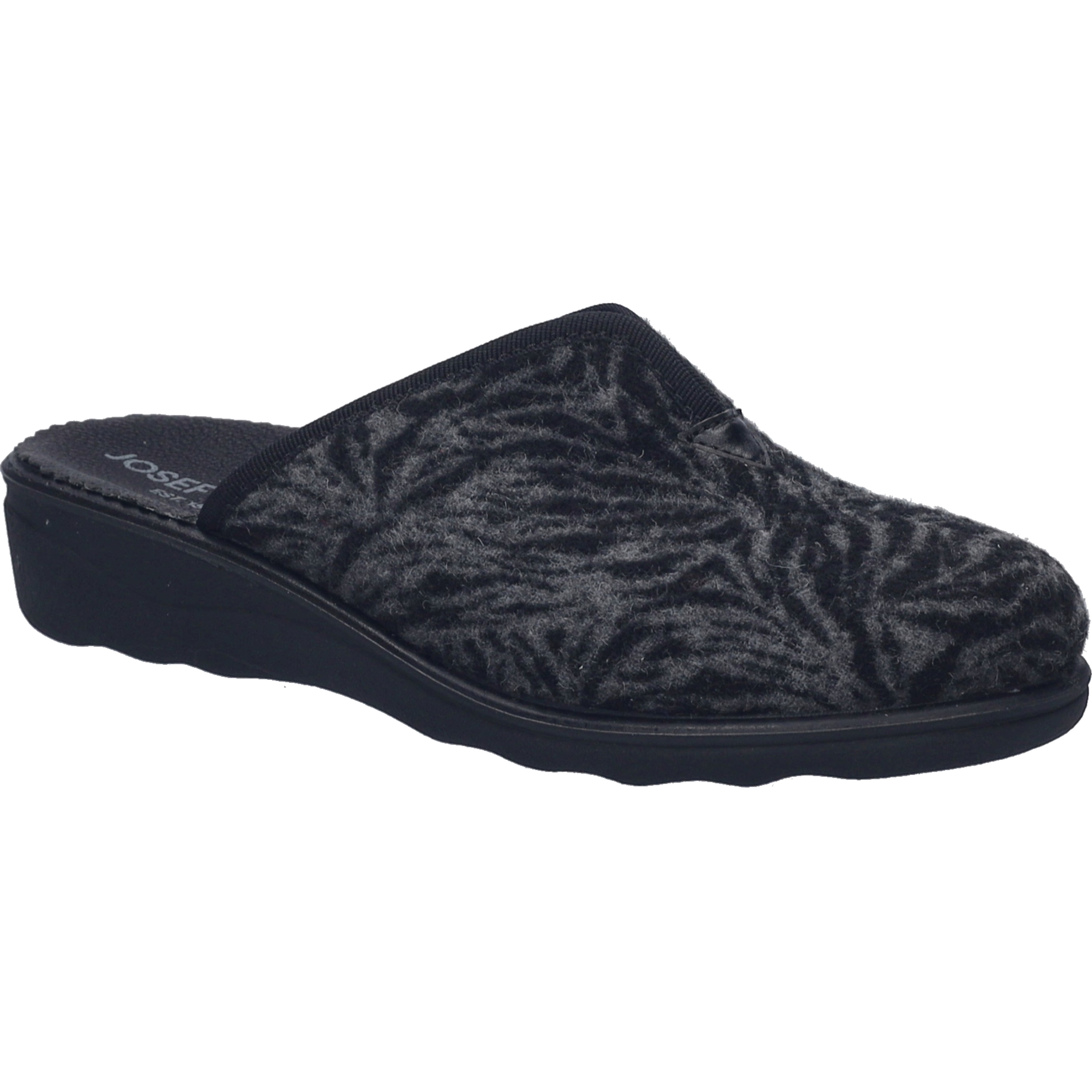 Hausschuh JOSEF SEIBEL "Nice 82, grau-kombi", Damen, Gr. 41, grau (grau, kombi), Obermaterial: 100% Textilmaterial TEXMAT., Schuhe Hausschuh