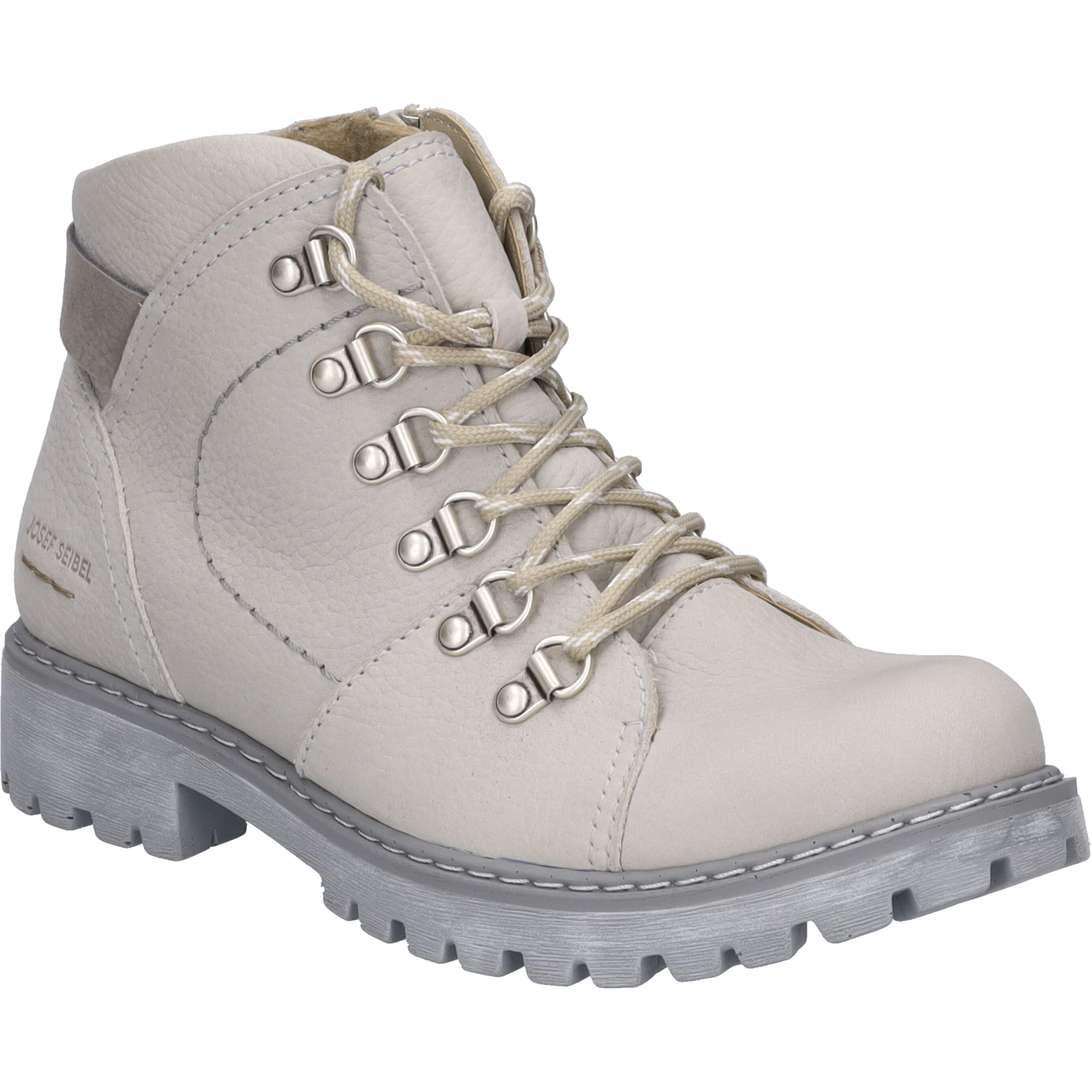 Stiefelette JOSEF SEIBEL "Marta 18, hellgrau", Damen, Gr. 39, grau (hellgrau), Obermaterial: 100% Rindsleder Leather cow., Schuhe Stiefelette