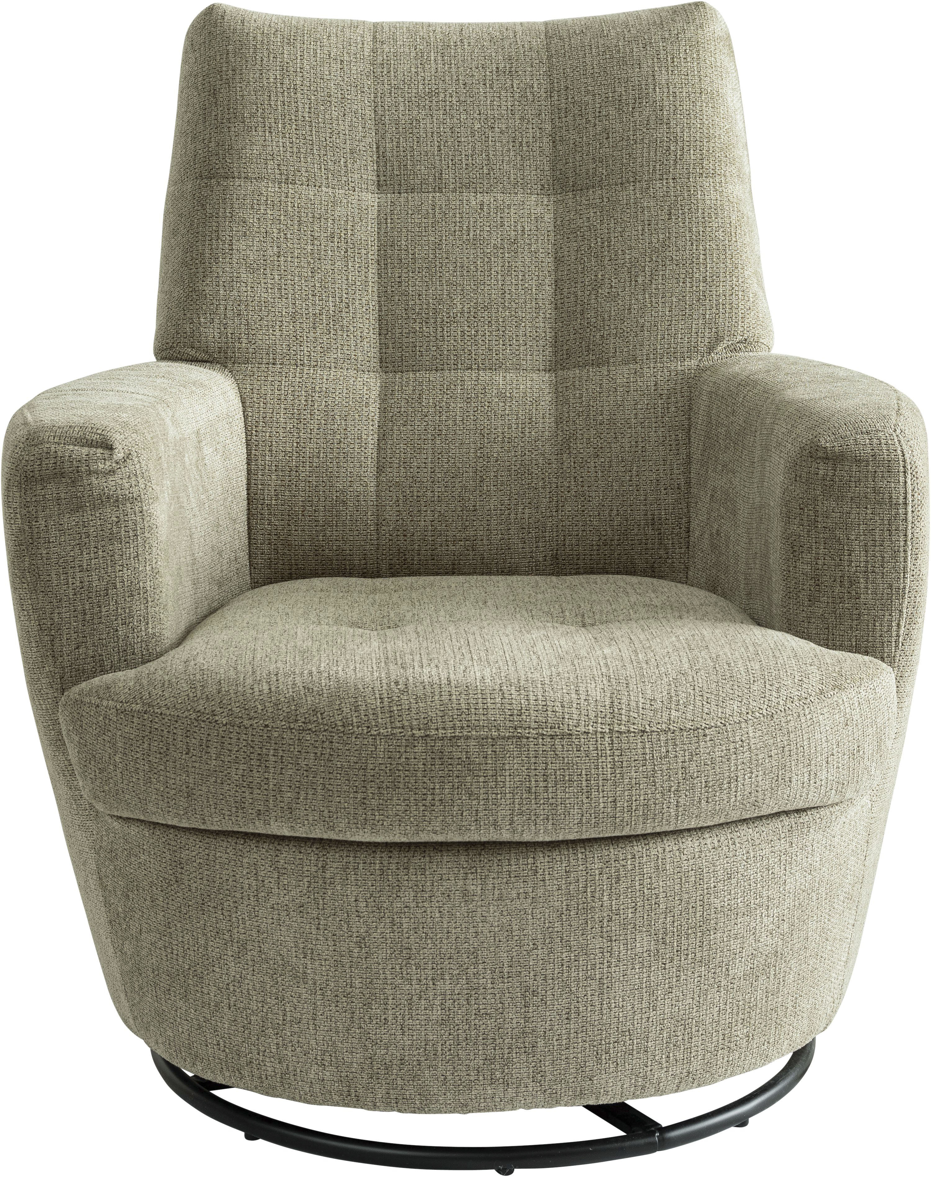 Drehsessel ALINA "Yuri", grün (pastellgrün gfs 313), B:80cm H:93cm T:92cm, Chenille GFS (100% Polyester), Sessel, Drehsessel, mit Dreh und Wippfunktion, passend zu Hocker Yuri