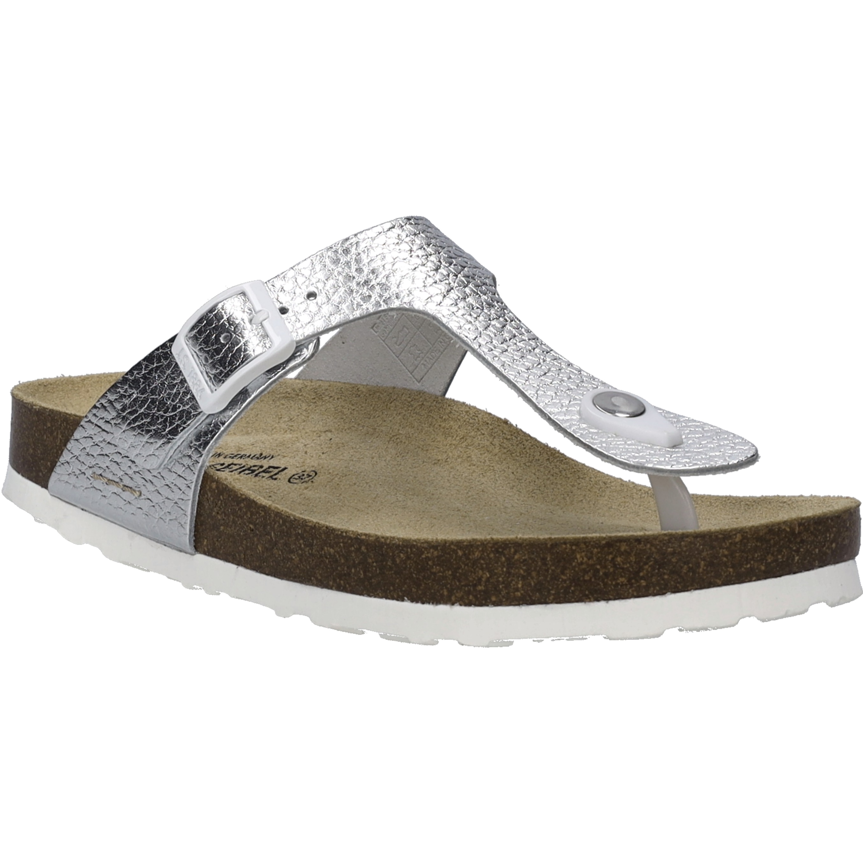 Zehentrenner JOSEF SEIBEL "Hermine 02, silber", Damen, Gr. 41, silber, Obermaterial: 100% Rindsleder Leather cow., Schuhe Zehentrenner