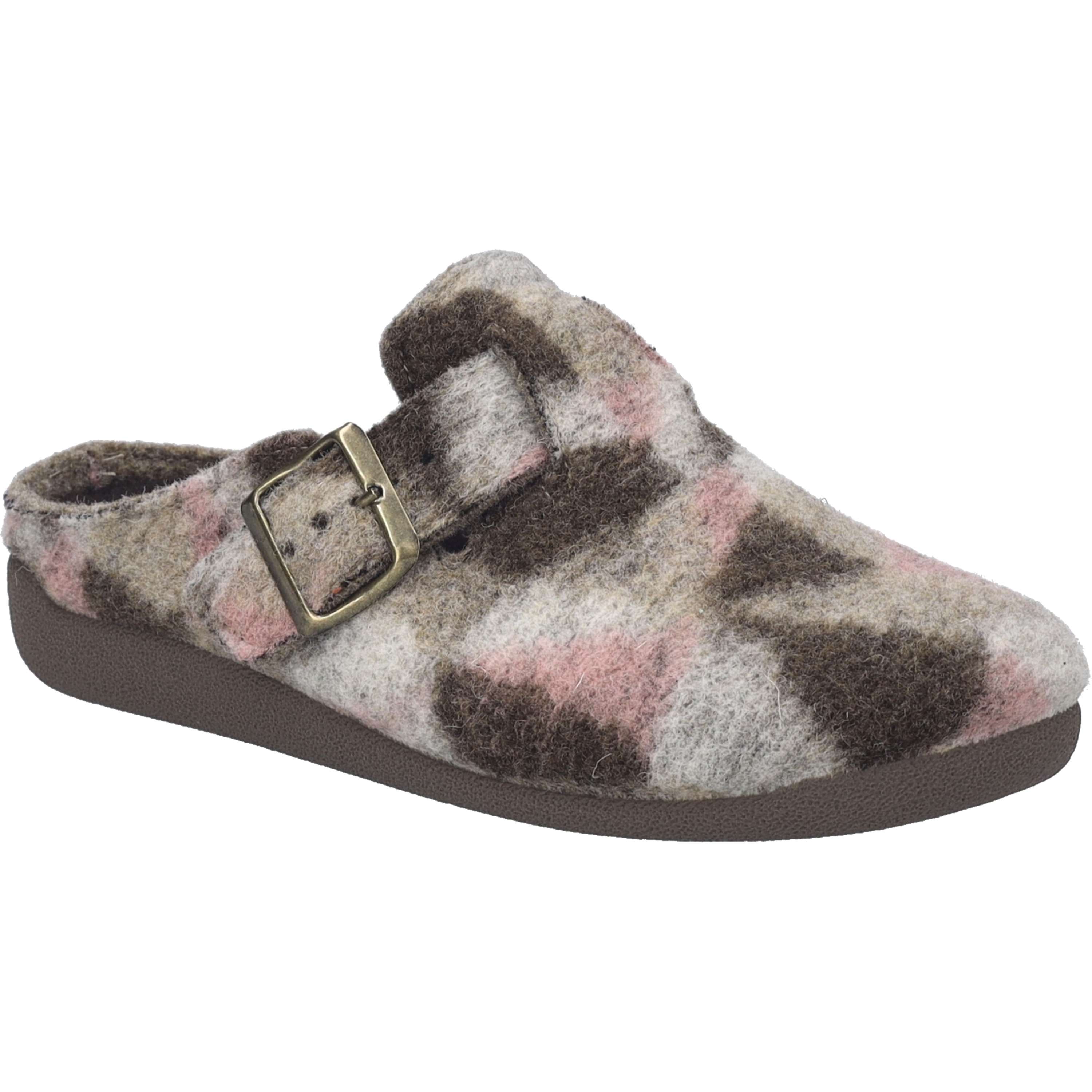 Hausschuh JOSEF SEIBEL "Cara 01, beige-multi", Damen, Gr. 38, beige (beige, multi), Obermaterial: 100% Textilmaterial TEXMAT., Schuhe Hausschuh