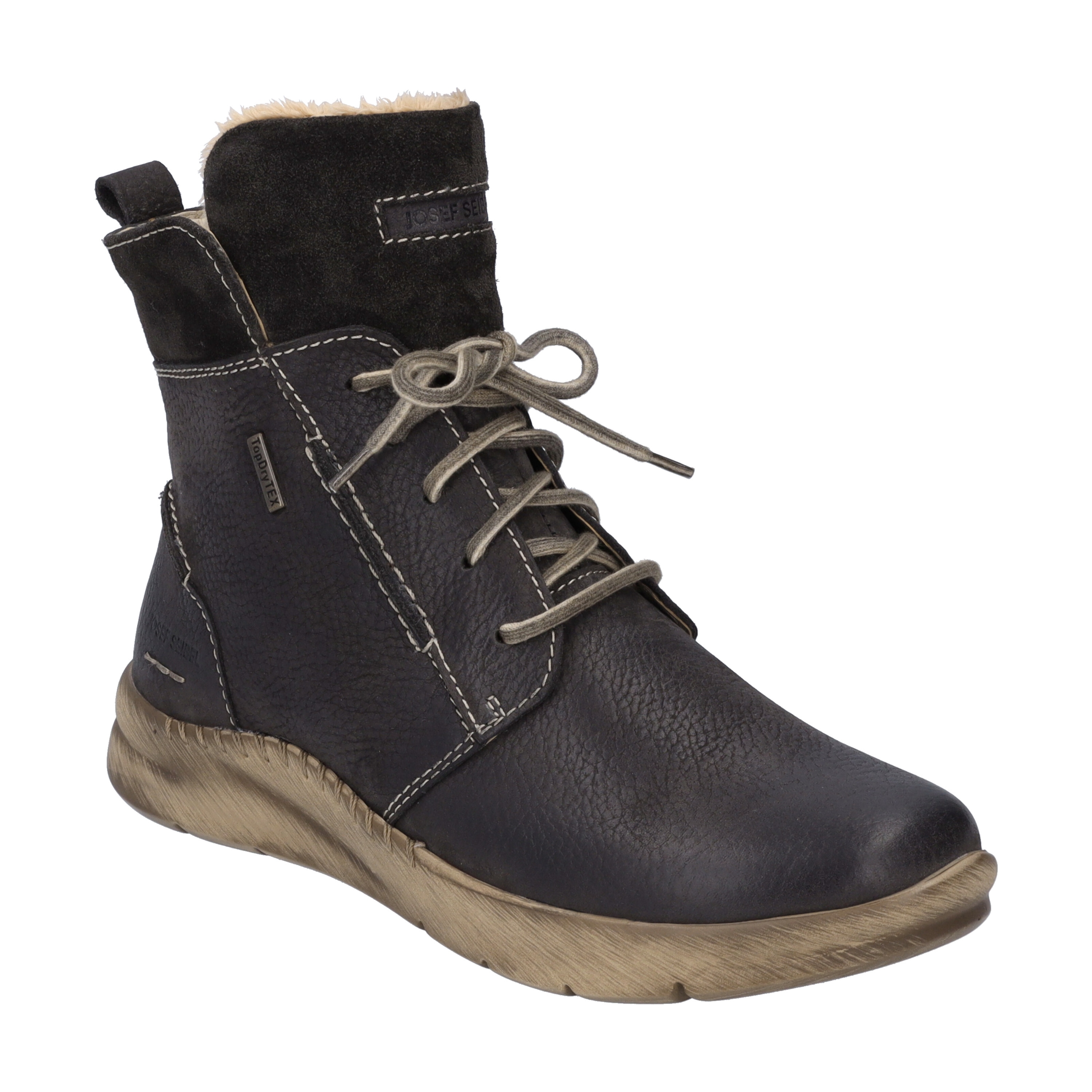 Stiefel JOSEF SEIBEL "Conny 53, titan", Damen, Gr. 38, grau (titan), Obermaterial: 100% Rindsleder Leather cow., Schuhe Stiefel
