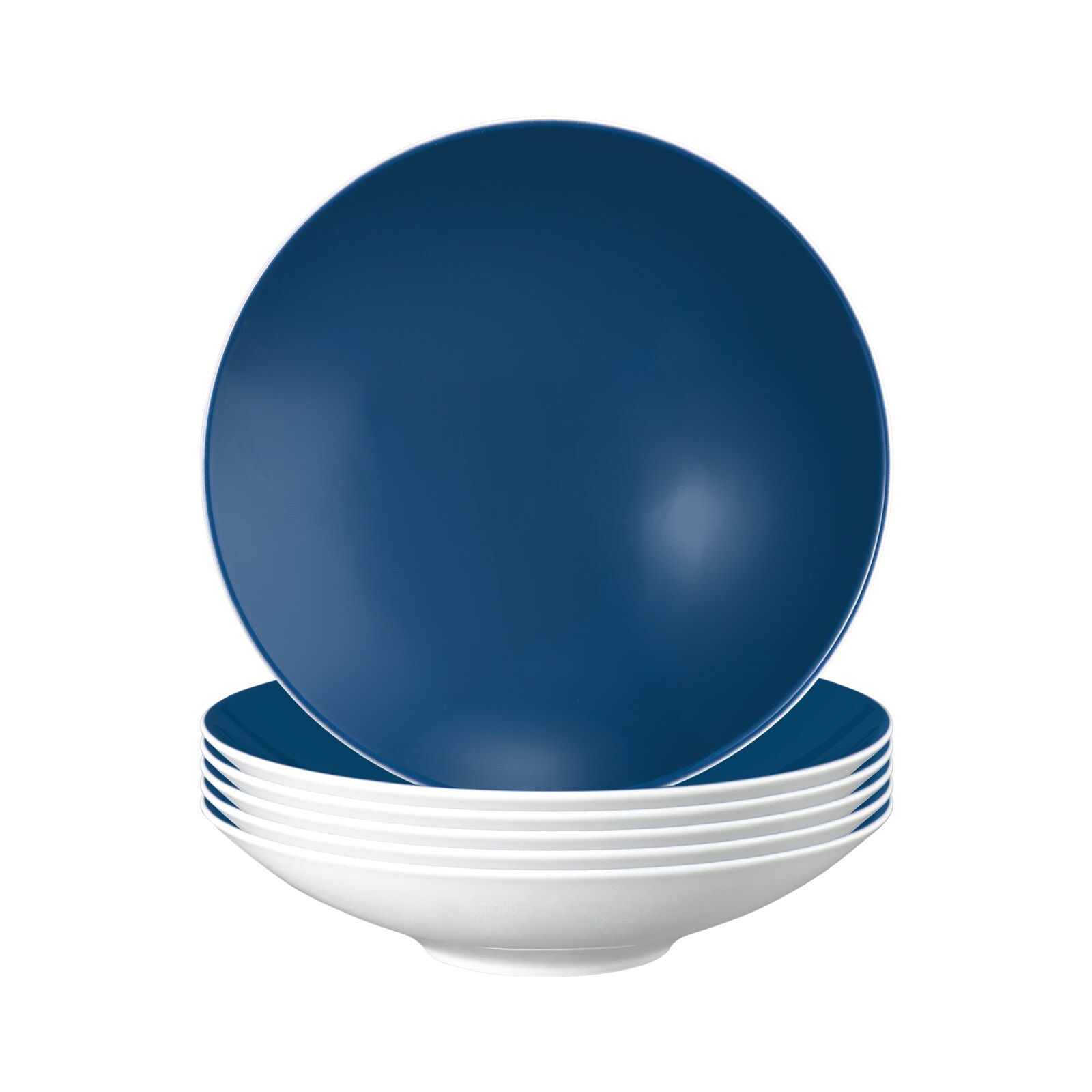 Suppenteller SELTMANN WEIDEN "Suppenteller Life Fashion ø 20 cm 6er Set", blau (classic blau), L:20cm, Speiseteller