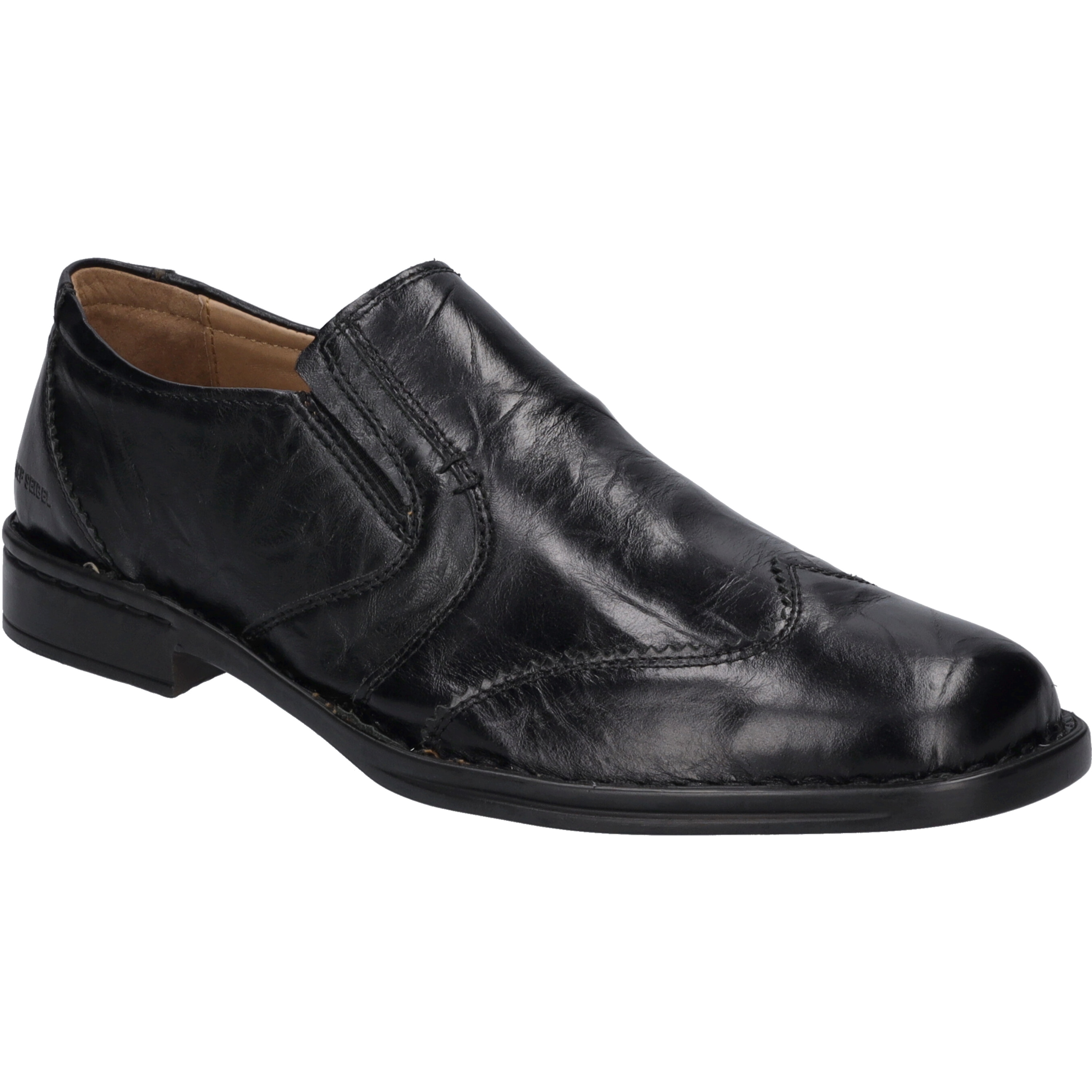 Slipper JOSEF SEIBEL "Douglas, schwarz", Herren, Gr. 47, grün, Obermaterial: 100% Rindsleder Leather cow., Schuhe Slipper