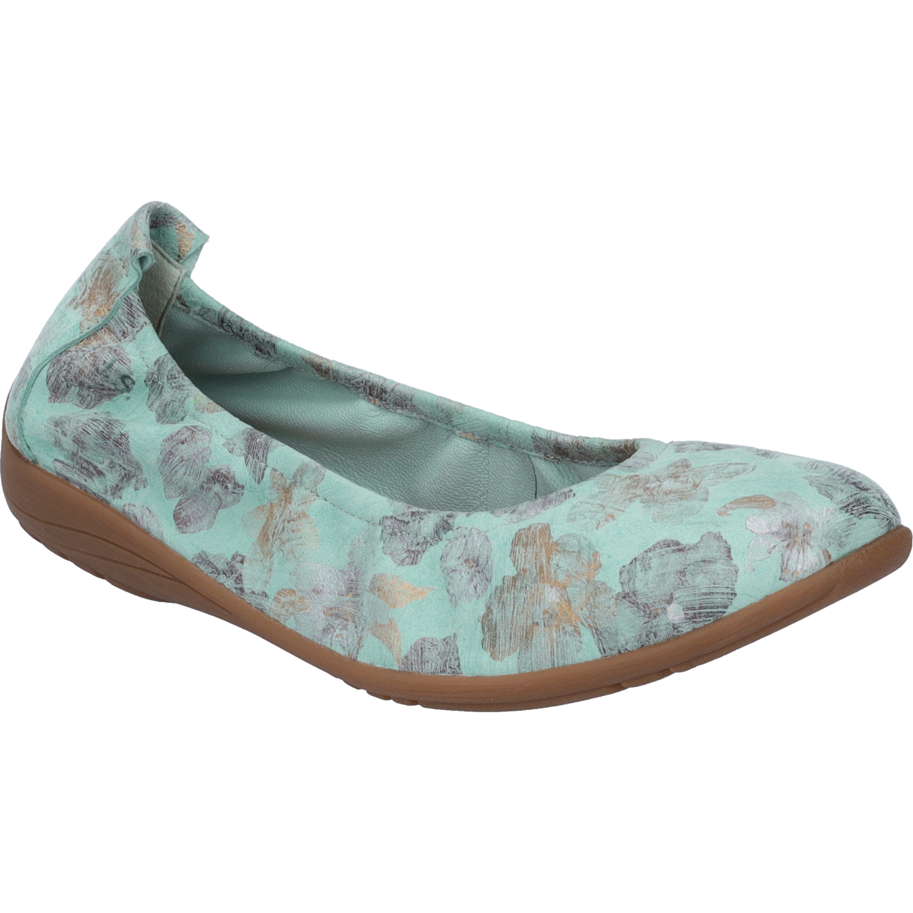 Ballerina JOSEF SEIBEL "Fenja 01, mint-multi", Damen, Gr. 41, grün (mint, multi), Obermaterial: 100% Rindsleder Leather cow., Schuhe Ballerina