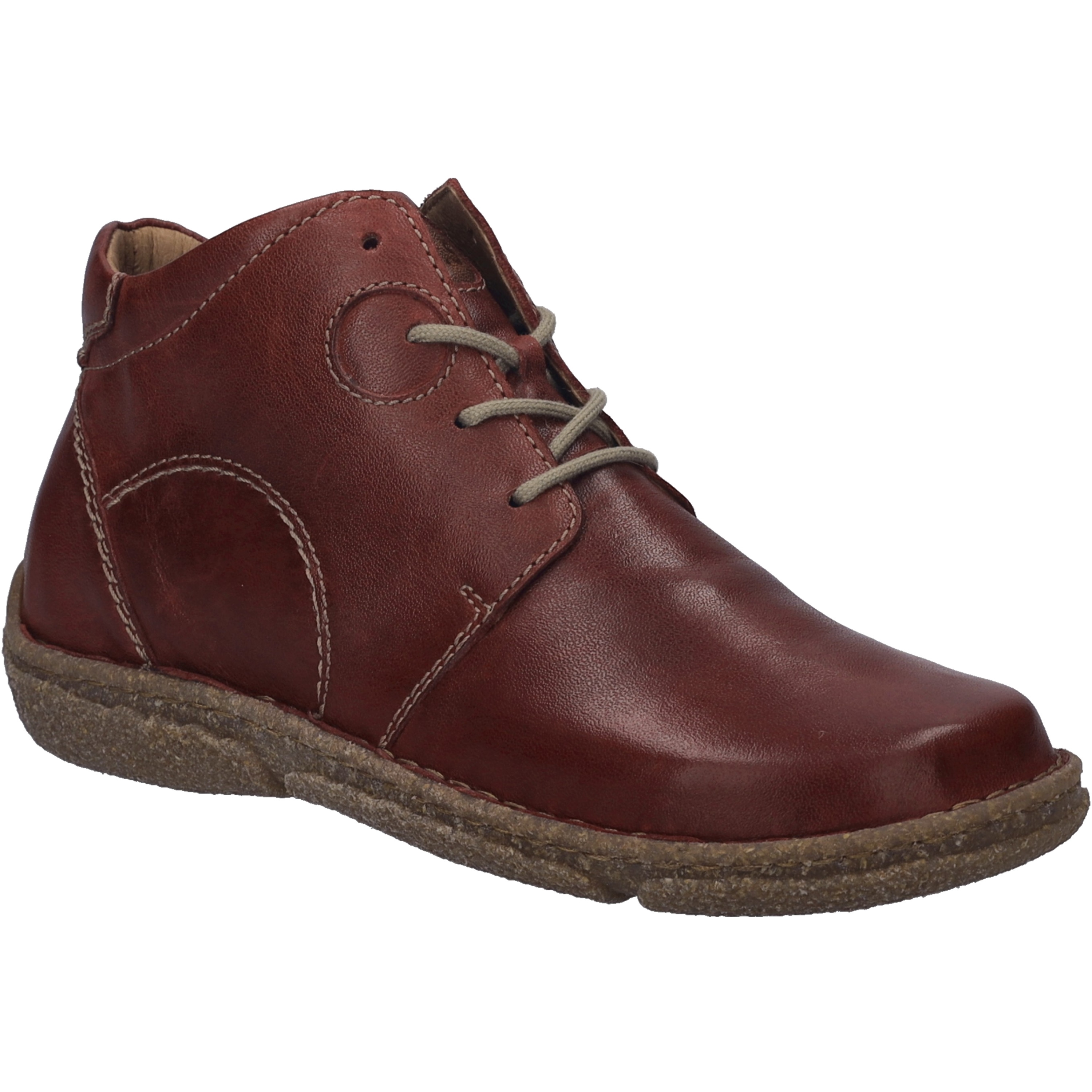 Stiefelette JOSEF SEIBEL "Neele 46, bordeaux", Damen, Gr. 43, rot (bordeaux), Obermaterial: 100% Rindsleder Leather cow., Schuhe Stiefelette