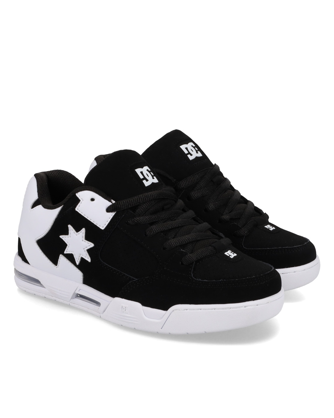 Sneaker DC SHOES "Command", Damen, Gr. 11(43), schwarz, weiß, Obermaterial:52.53% Leder + 47.47% Synthetic;, Schuhe Sneaker