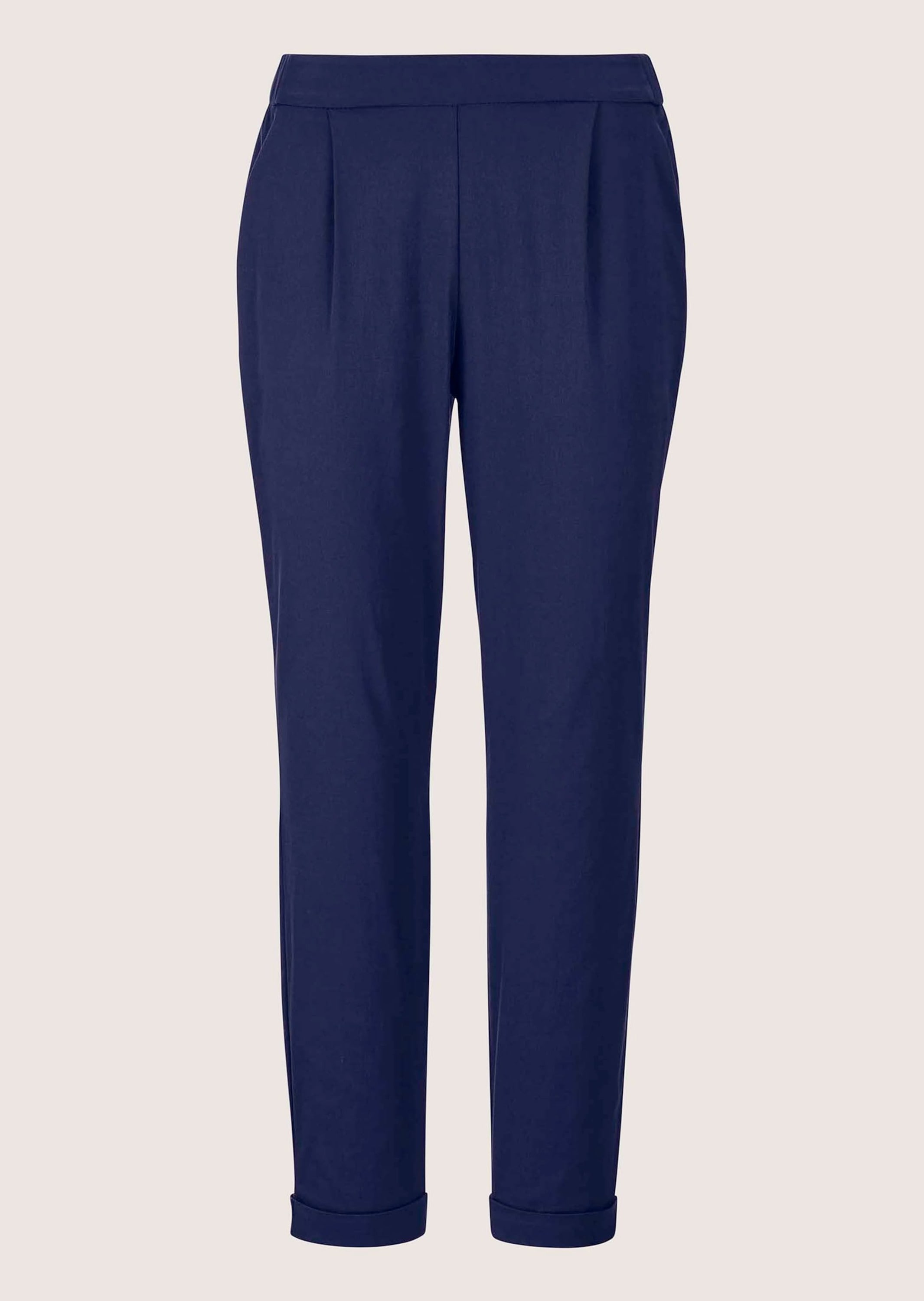 7/8-Hose MADELEINE "Hose 7/8-Hose zum Schlüpfen", Damen, Gr. 34, N + K Gr, blau (nachtblau), Obermaterial: 80% Baumwolle CO. 18% Polyamid PA. 2% Elasthan EL., Hosen 7/8-Hose