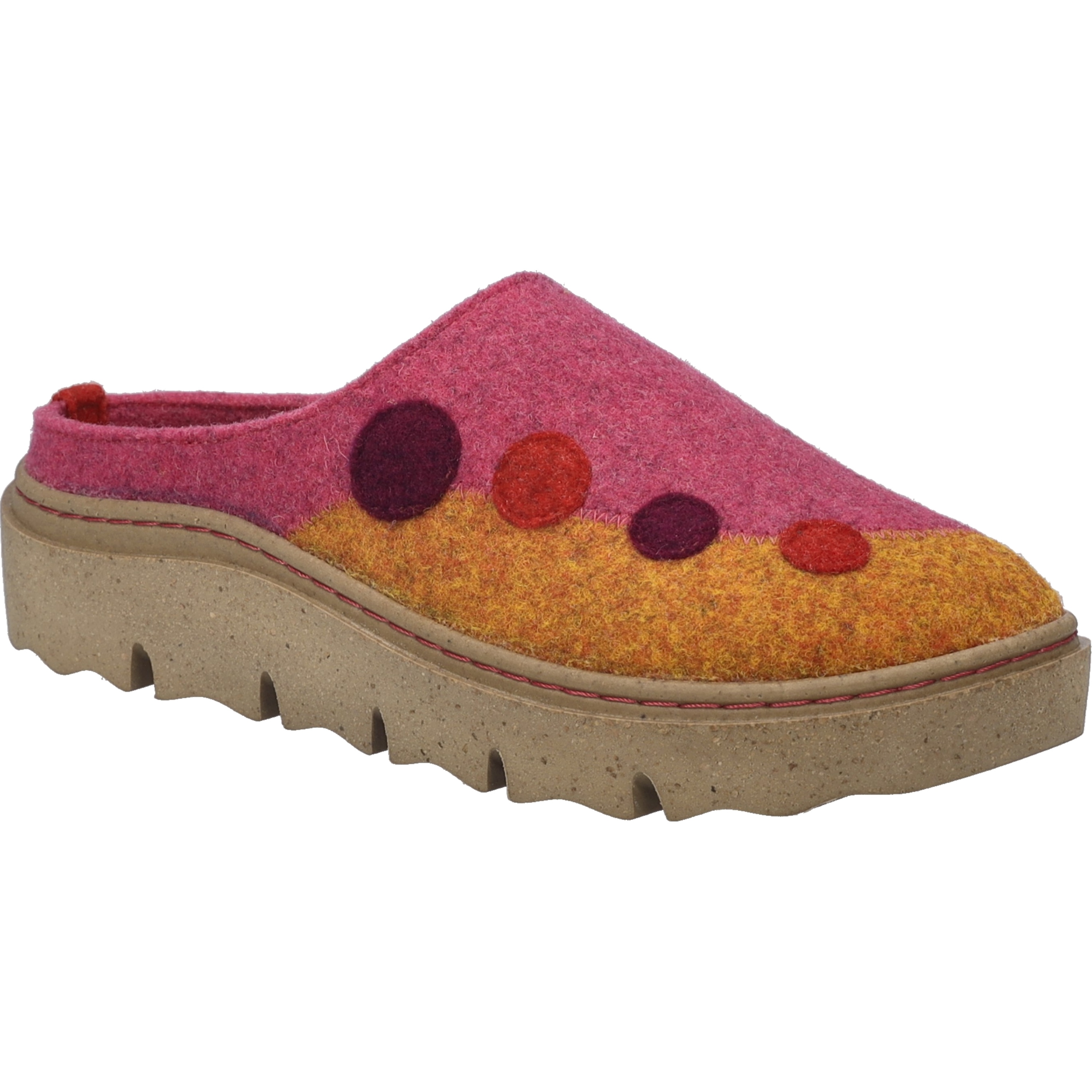 Hausschuh JOSEF SEIBEL "Carmaux 04, orange-multi", Damen, Gr. 42, orange (orange, multi), Obermaterial: 100% Textilmaterial TEXMAT., Schuhe Hausschuh