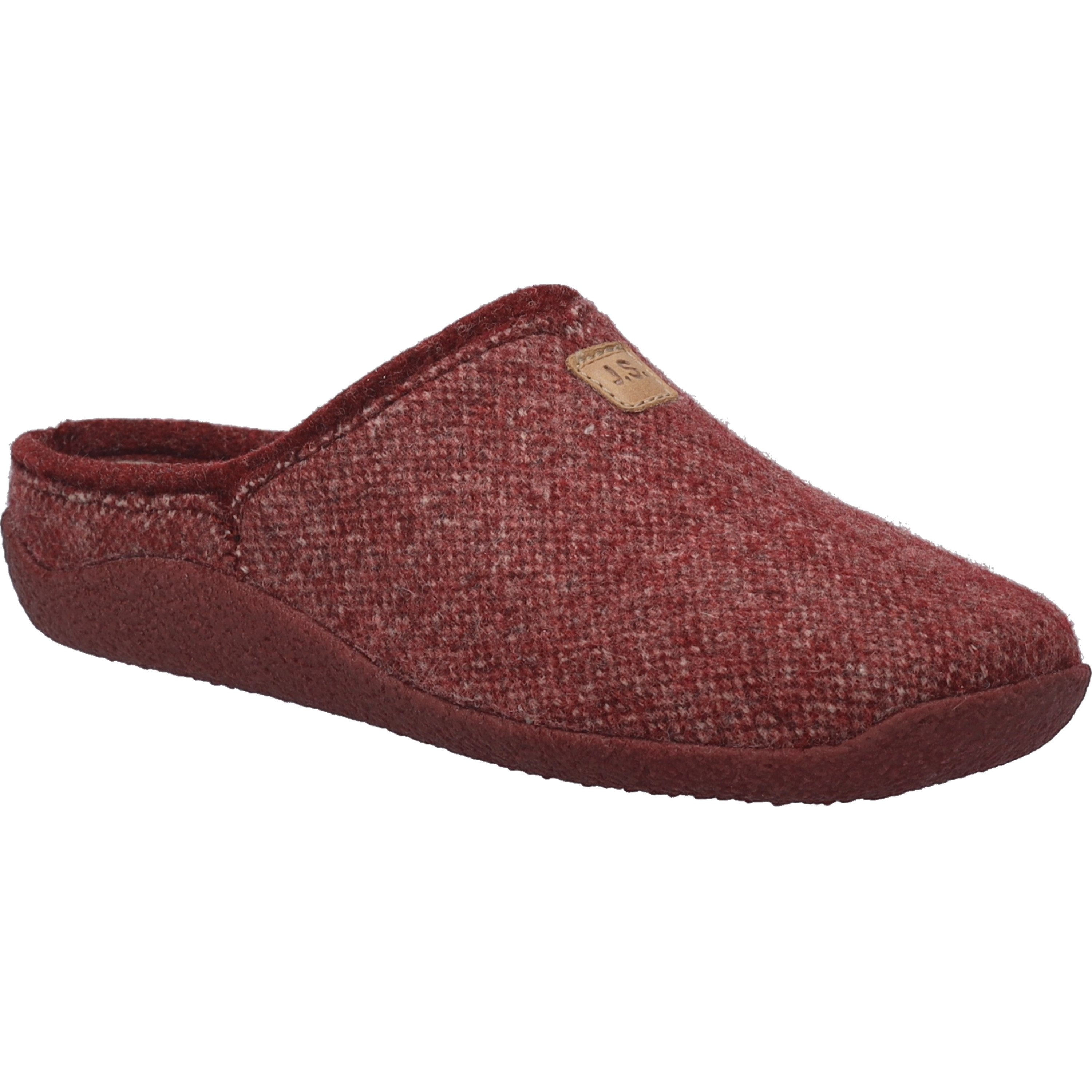 Hausschuh JOSEF SEIBEL "Vinny 01, bordeaux-kombi", Damen, Gr. 39, rot (bordeaux, kombi), Obermaterial: 80% Rindsleder Leather cow. 20% Textilmaterial TEXMAT., Schuhe Hausschuh