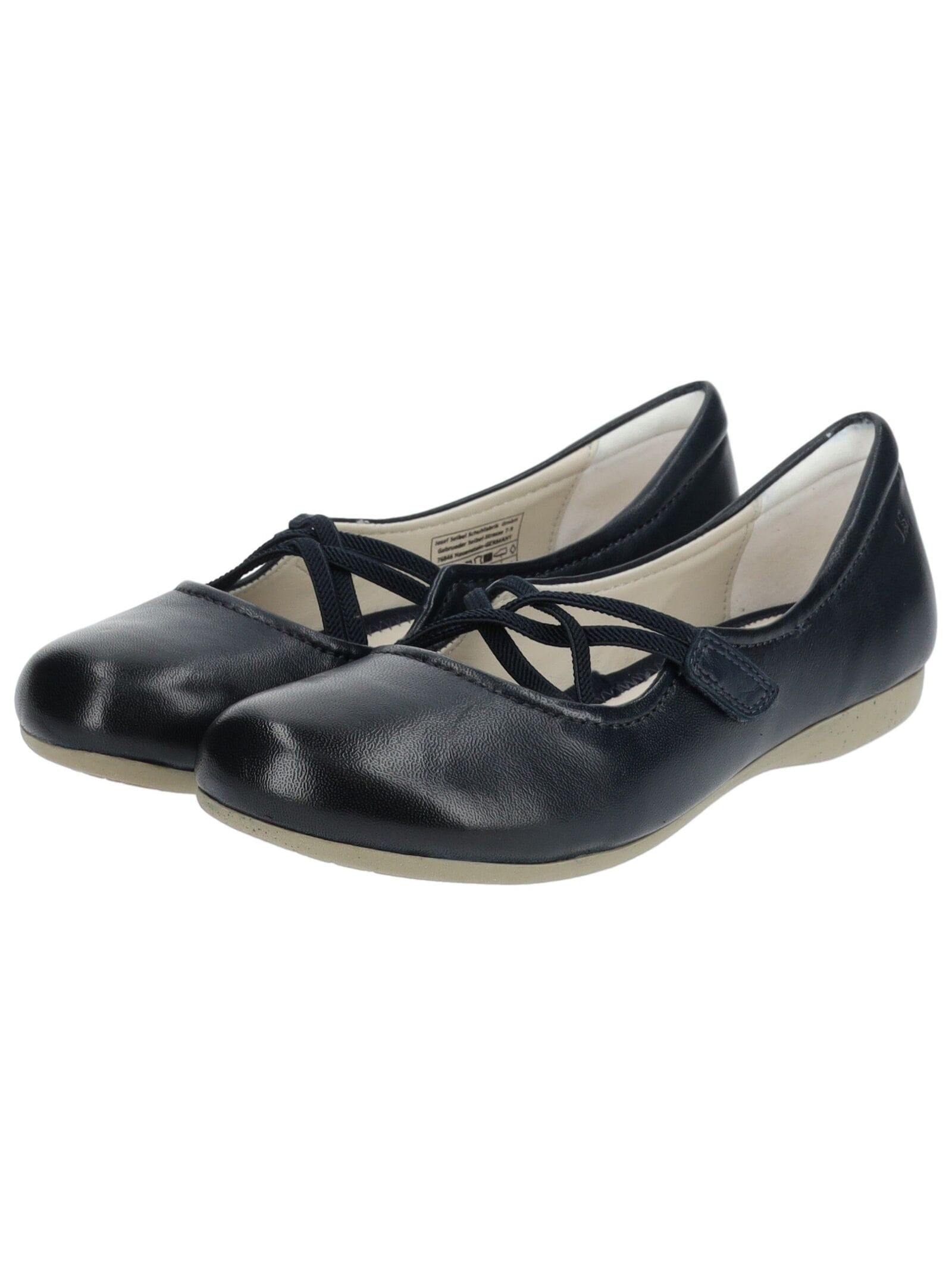 Riemchenballerina JOSEF SEIBEL "Josef Seibel Ballerinas Leder", Damen, Gr. 36, blau (ocean), Leder, Schuhe Riemchenballerina