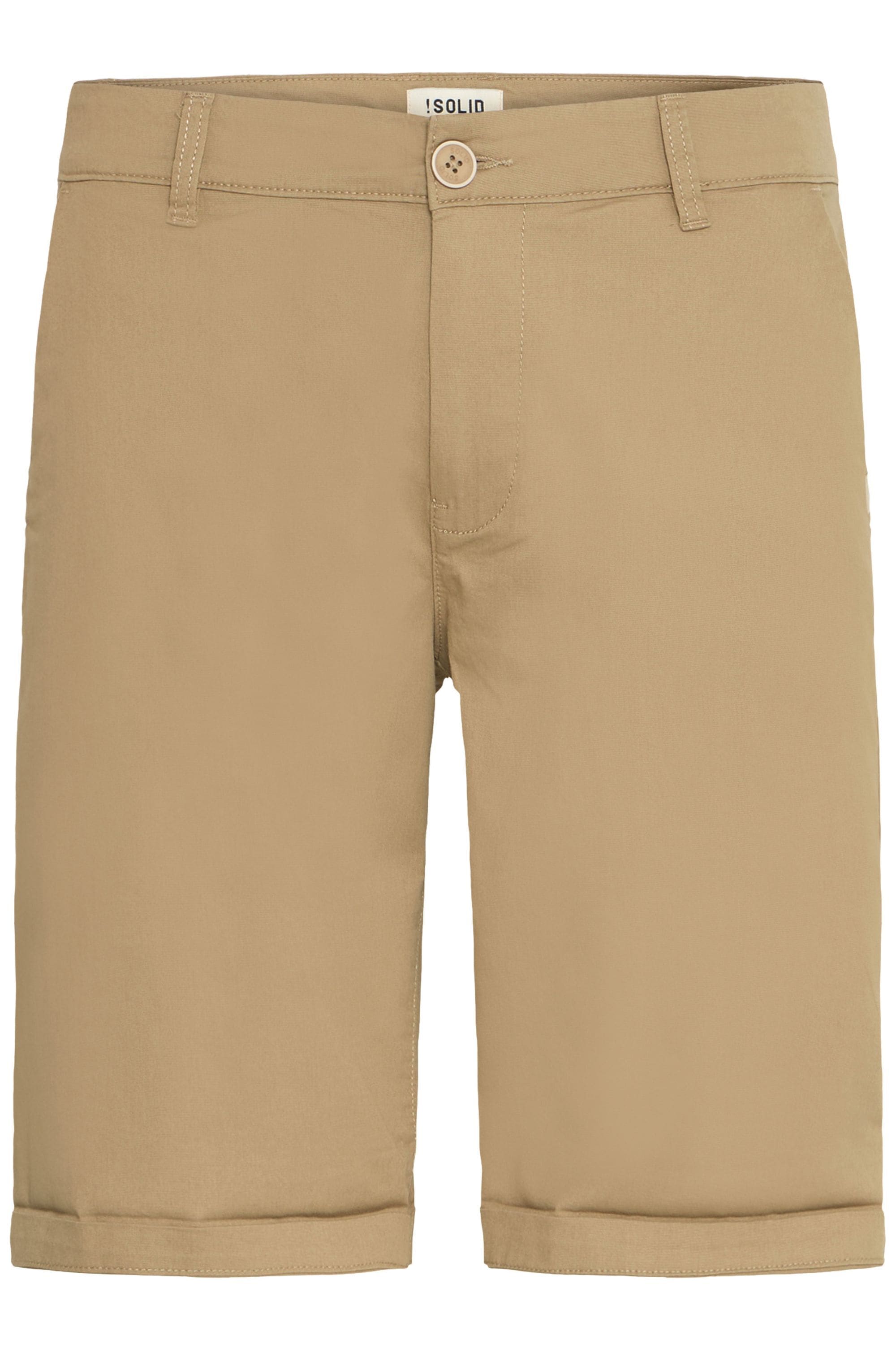 Chinoshorts SOLID "Chinoshorts SDKALAIK", Herren, Gr. M, N-Gr, beige (sand), Obermaterial: 98% Baumwolle CO. 2% Elasthan EL., Hosen Chinoshorts