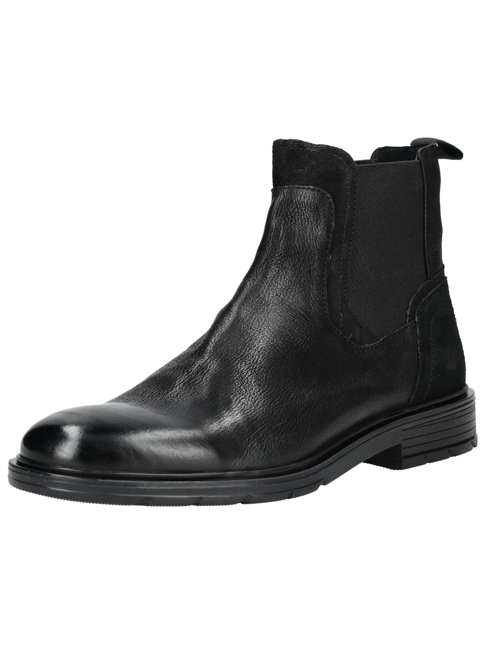 Stiefelette BULLBOXER "Bullboxer Stiefelette Leder/Textil", Damen, Gr. 45, schwarz, Leder, Textil, Schuhe Stiefelette