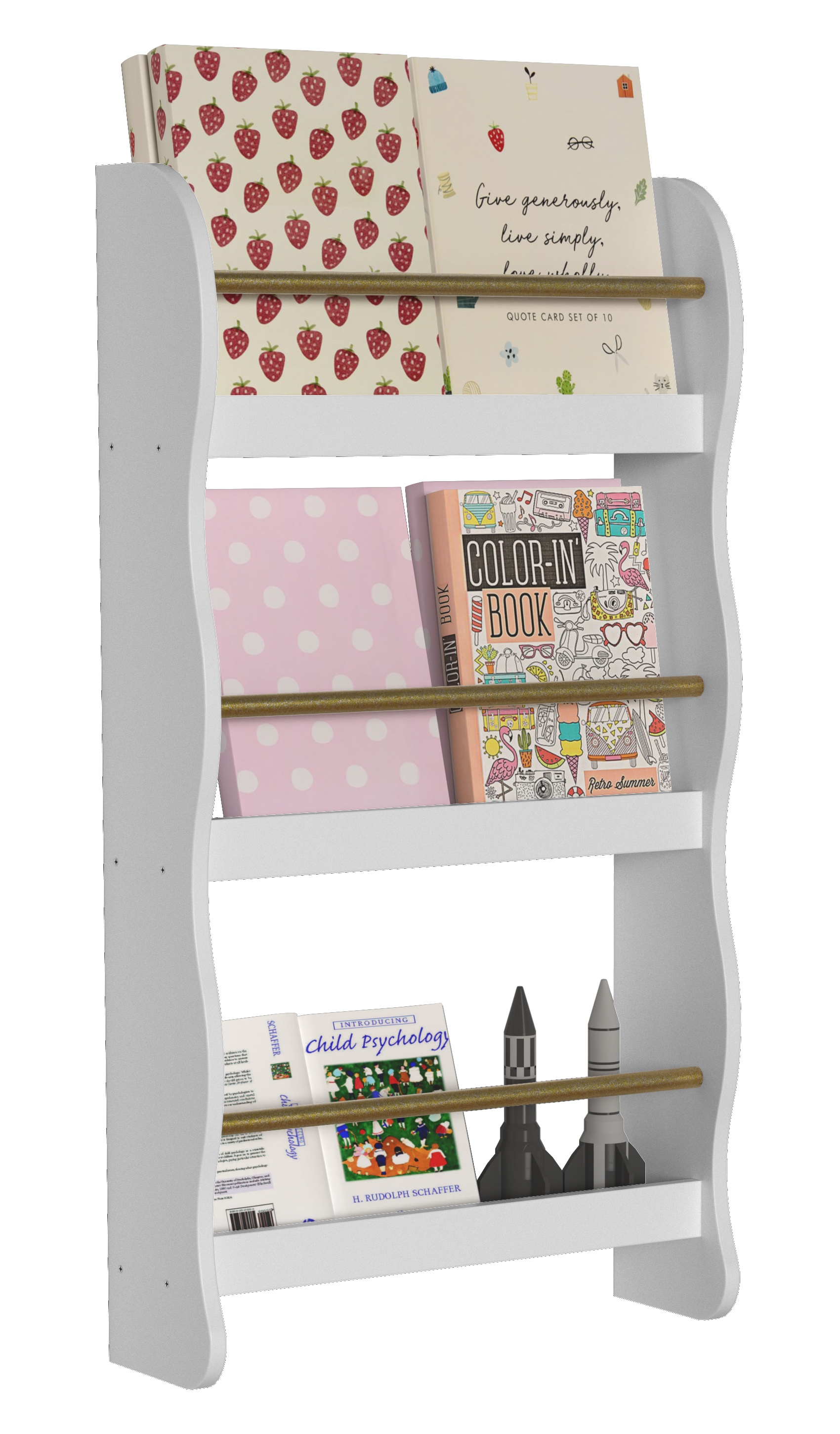 Wandregal VCM "Holz Kinderregal Bücherregal Kinder Regal Kilaro", weiß, Regale, Wandregal