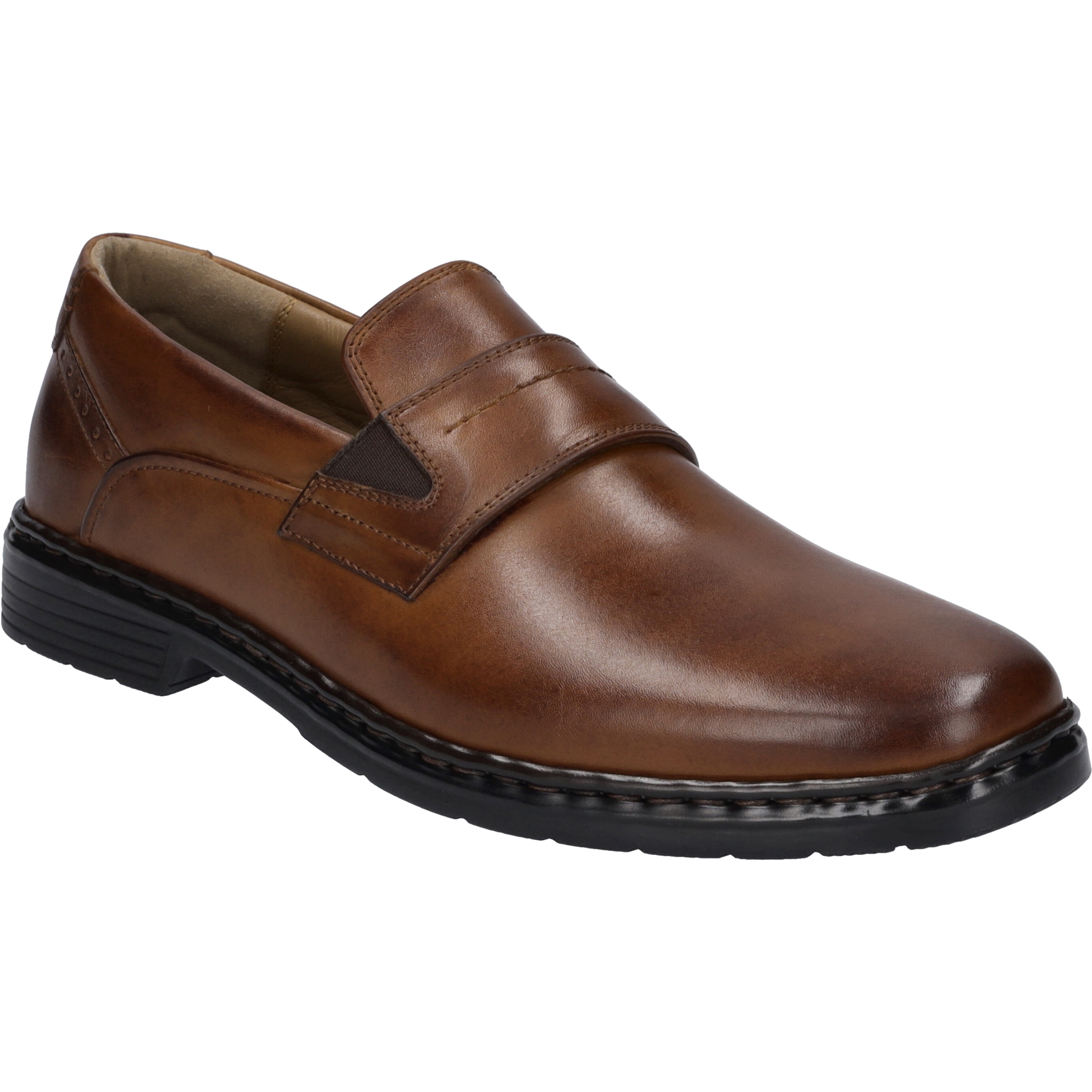 Slipper JOSEF SEIBEL "Alastair 15, cognac", Herren, Gr. 42, braun (cognac), Obermaterial: 100% Rindsleder Leather cow., Schuhe Slipper
